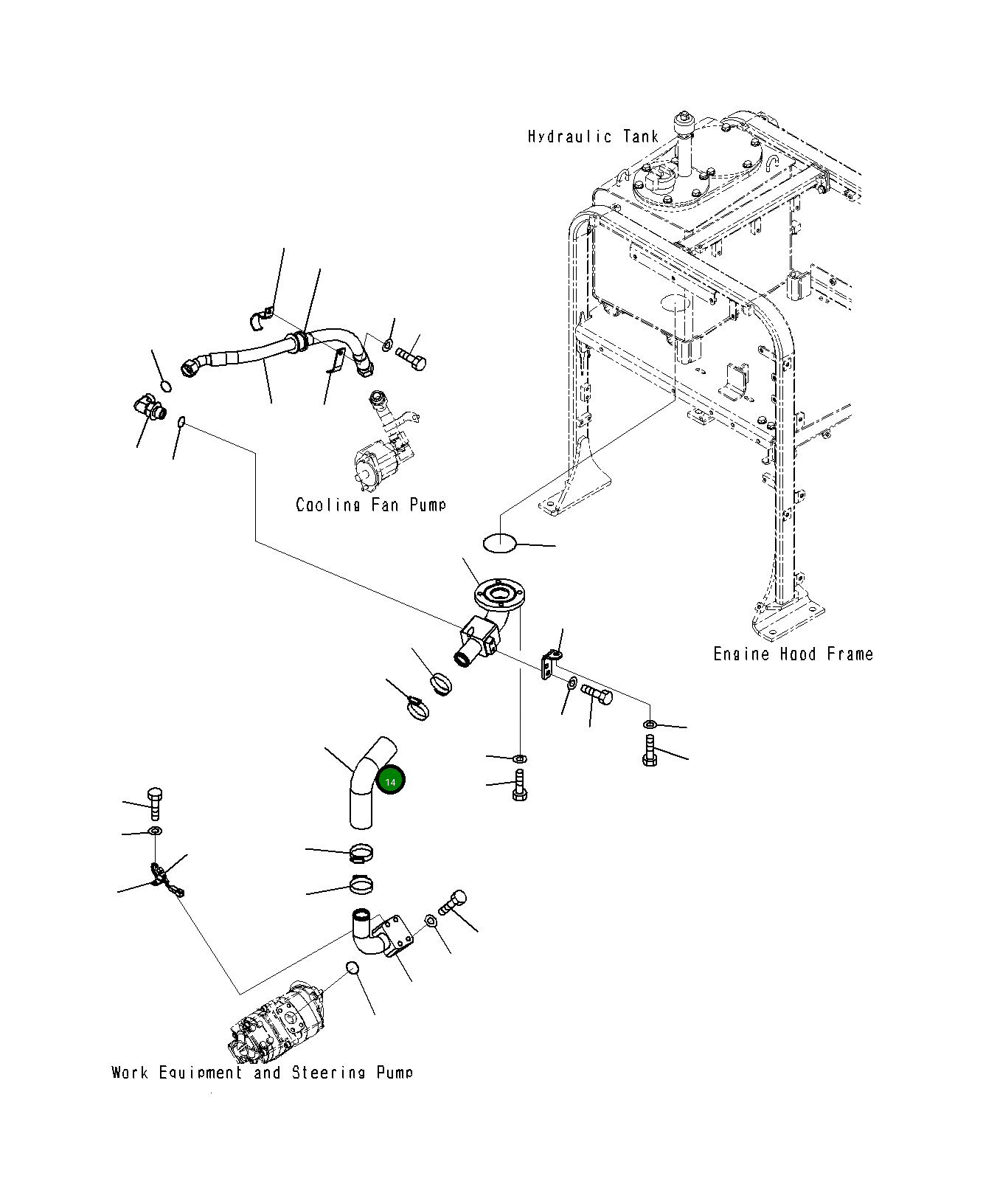 Шланг 23H-60-14110 Komatsu