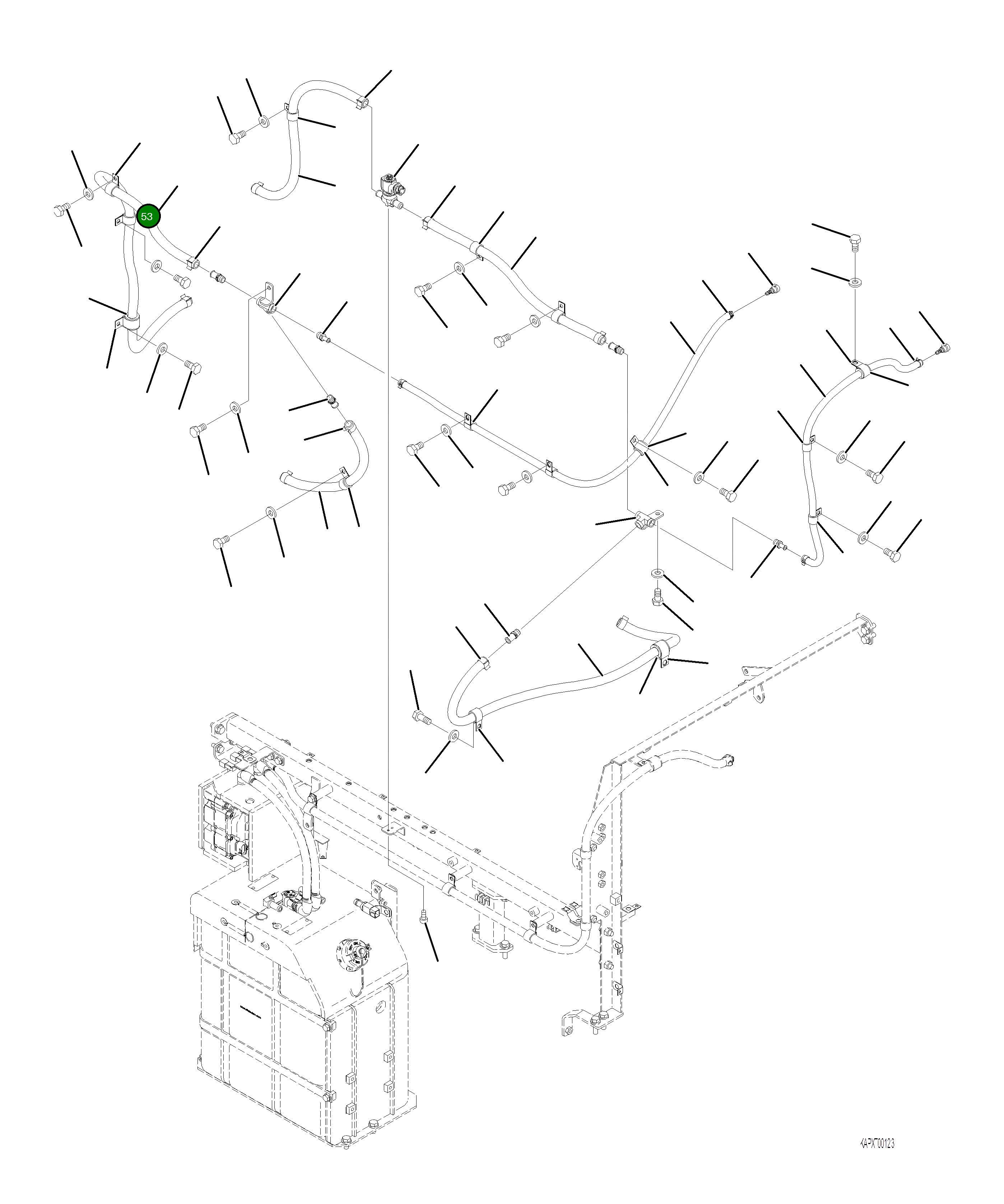 Шланг 4A1-01-22251 Komatsu