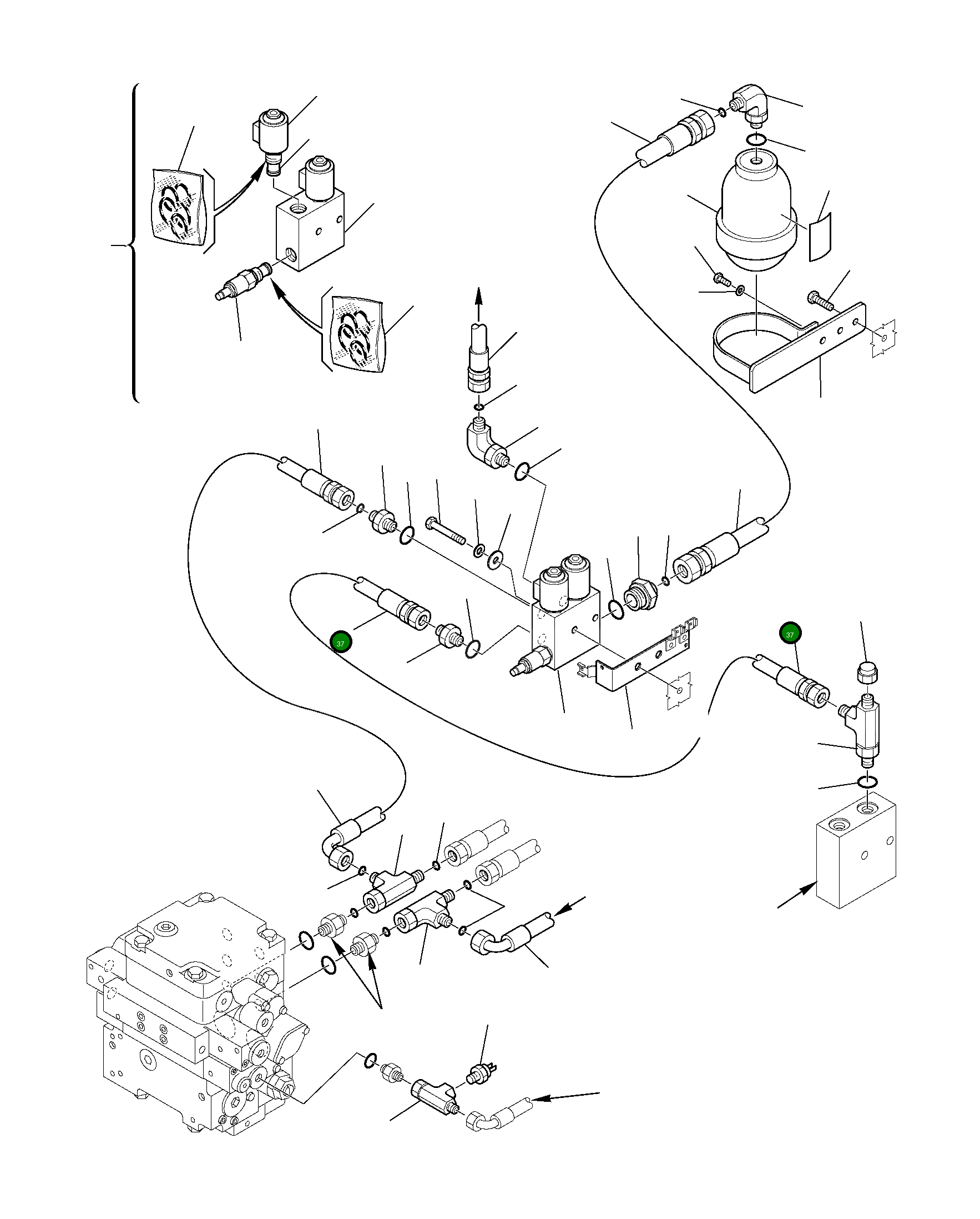 Шланг 37A-62-15830 Komatsu