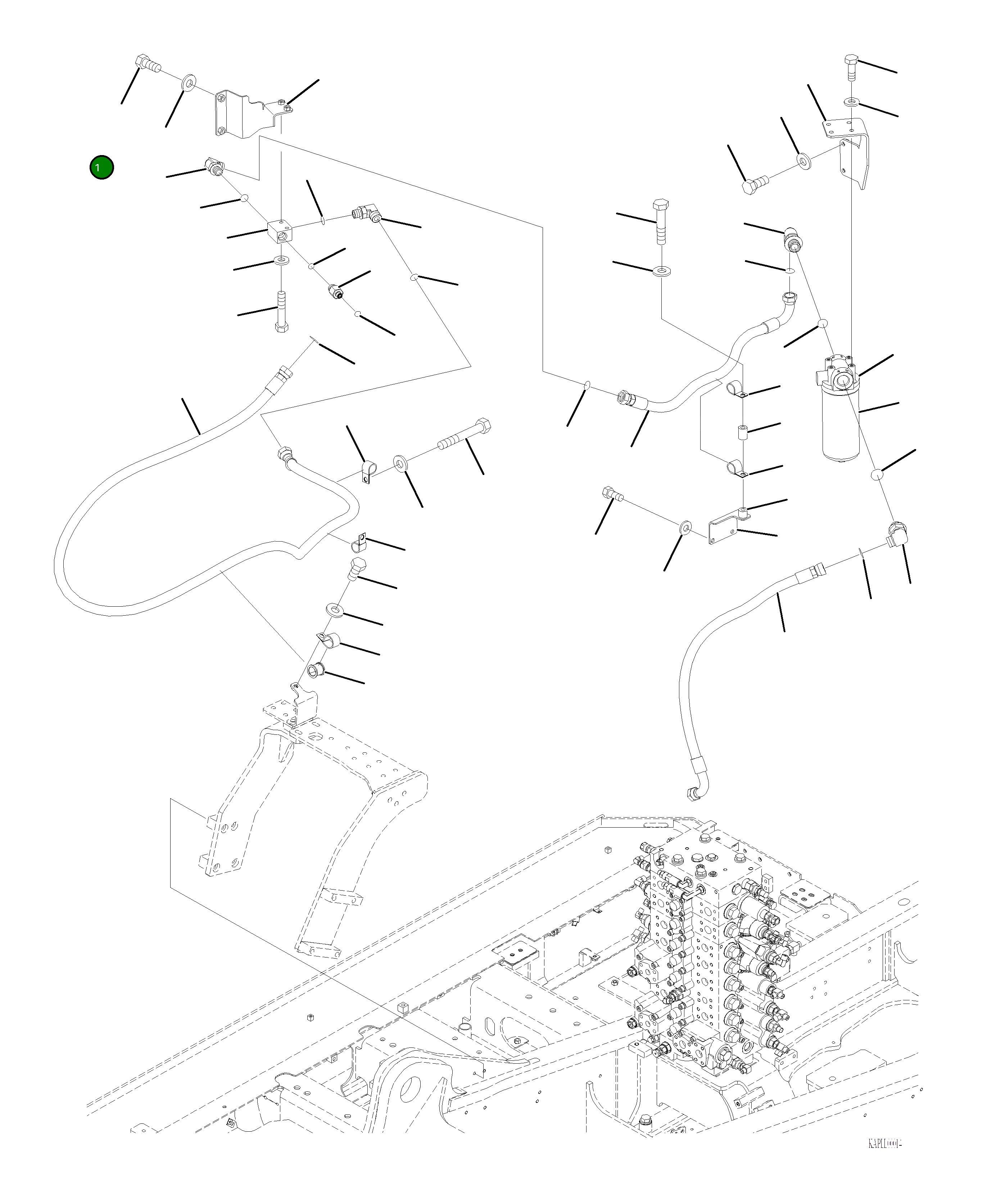 Шланг 2A6-62-A2471 Komatsu