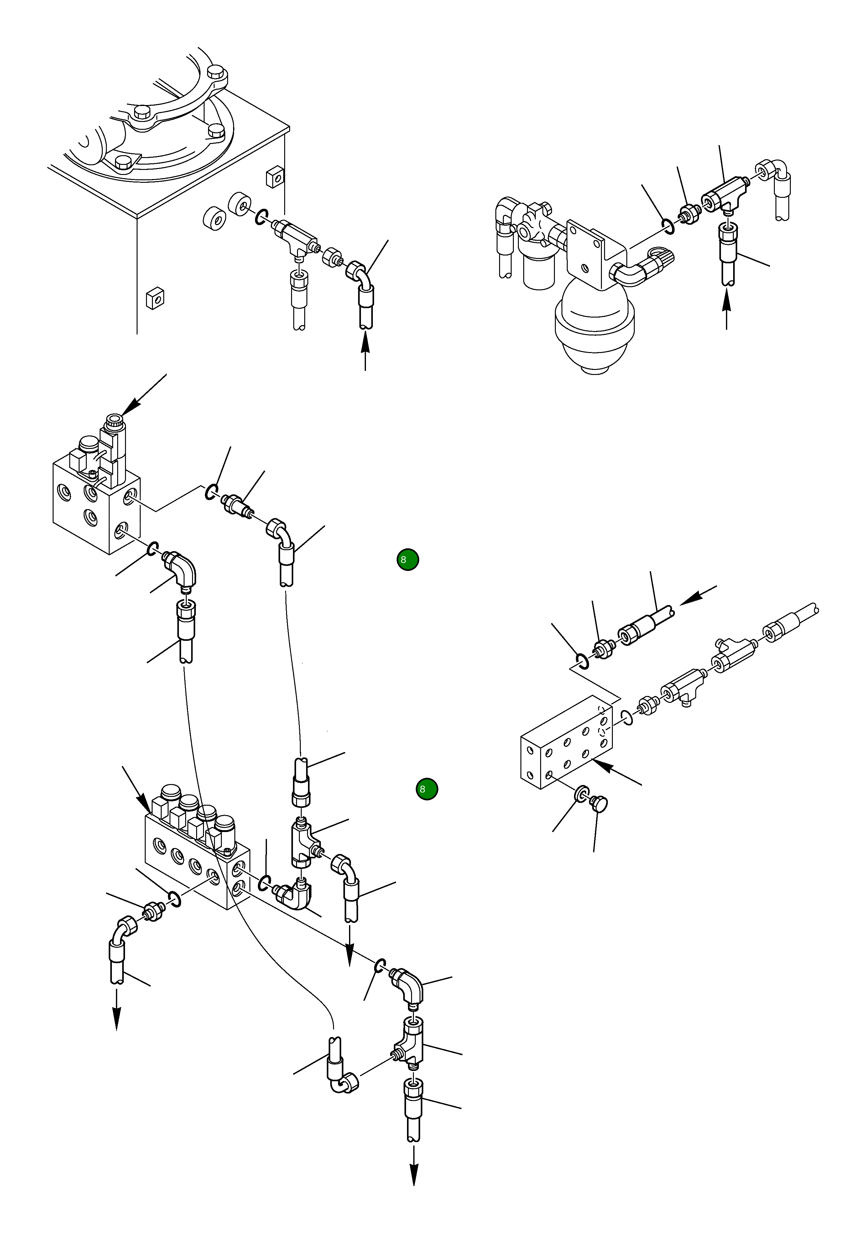 Шланг PZF392368009 Komatsu
