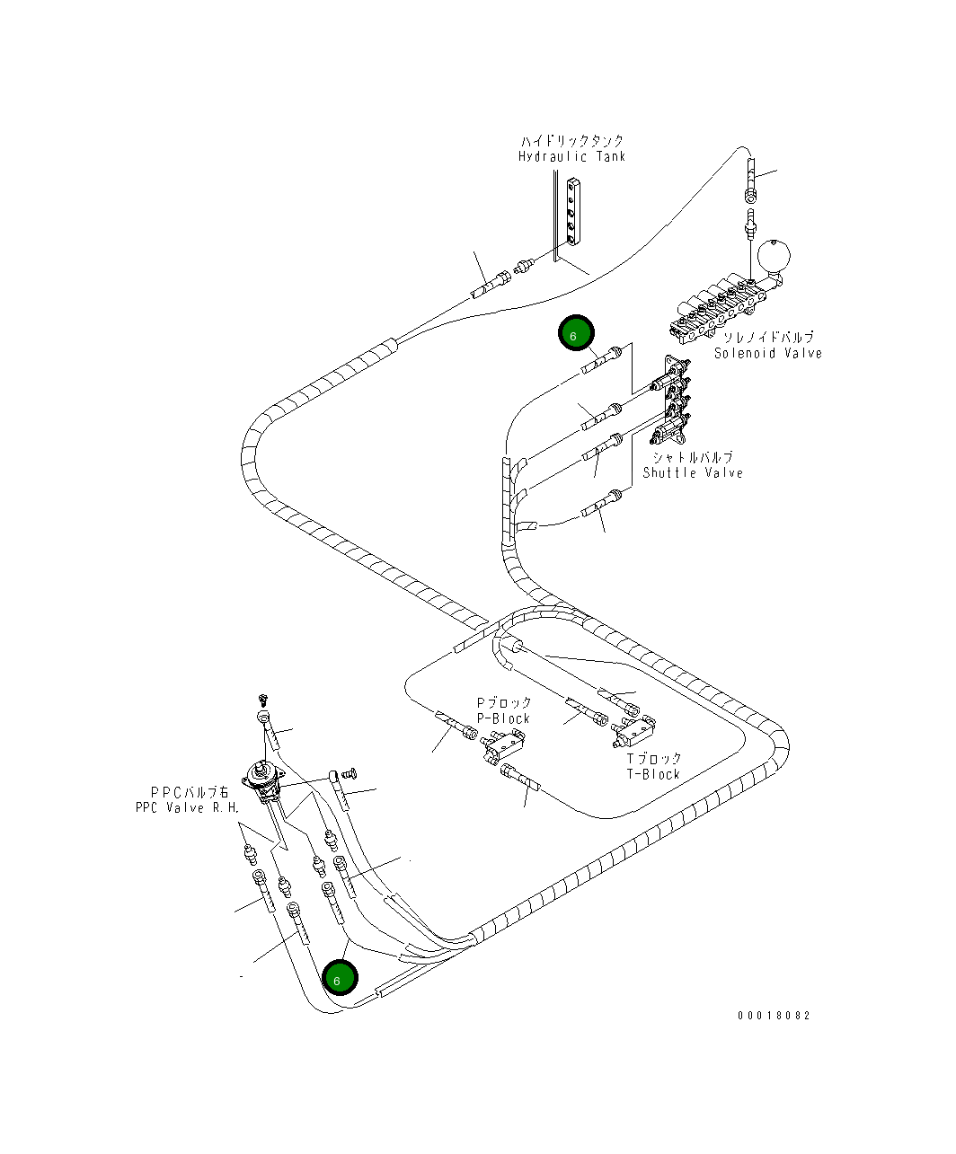 Шланг 22B-62-18590 Komatsu