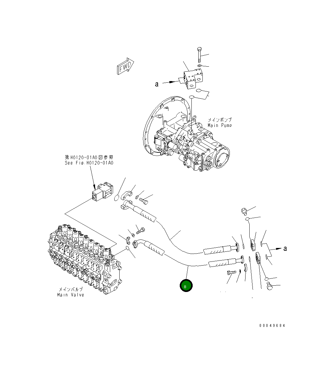 Шланг 8295-62-2450 Komatsu