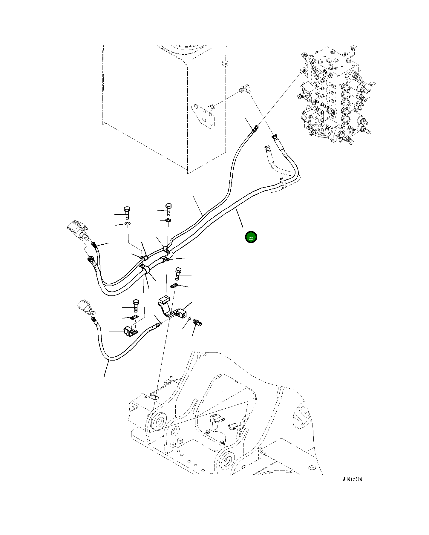 Шланг 2A5-62-16230 Komatsu