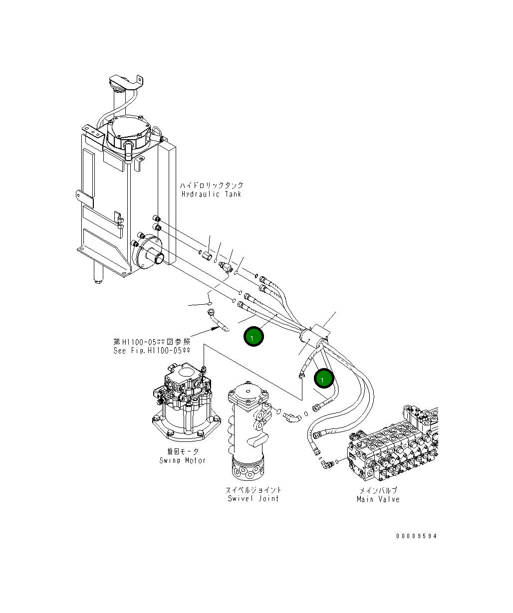 Шланг 22L-62-22421 Komatsu
