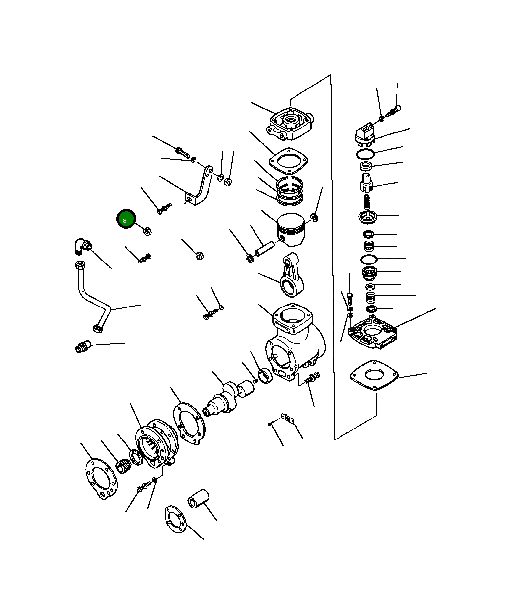 Гайка - HEX FLANGE 1295 838 H1 Komatsu