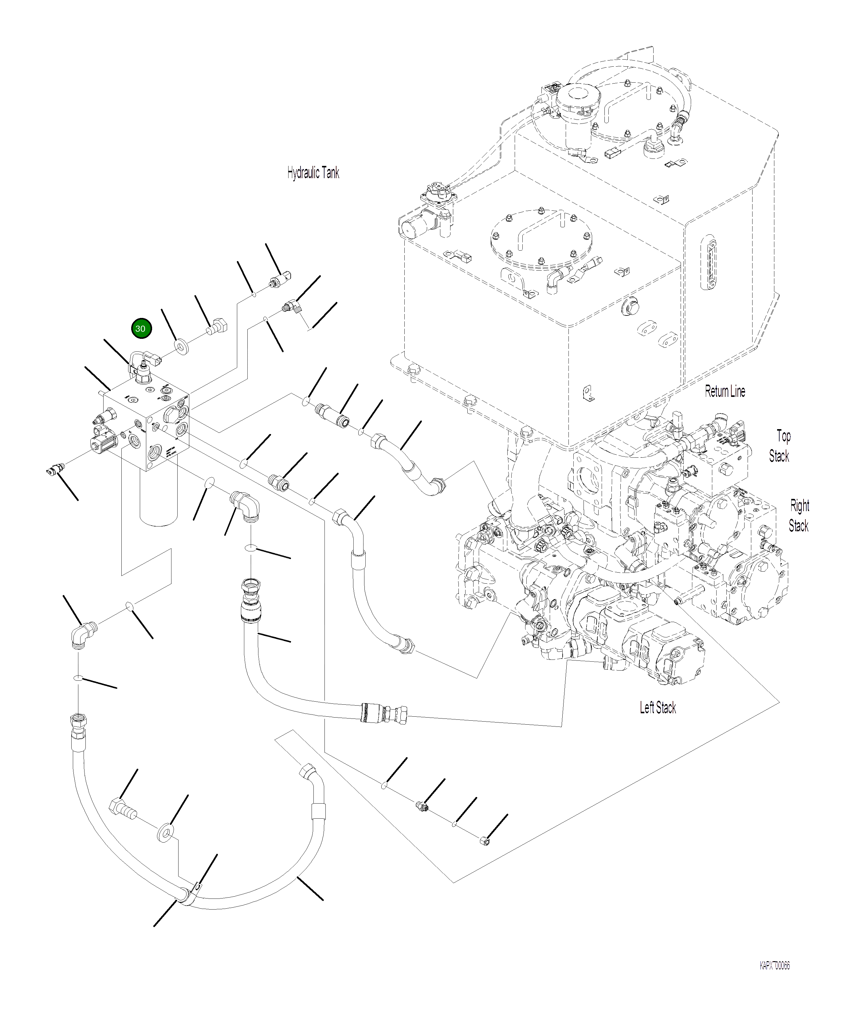 Шланг 4A1-62-22280 Komatsu