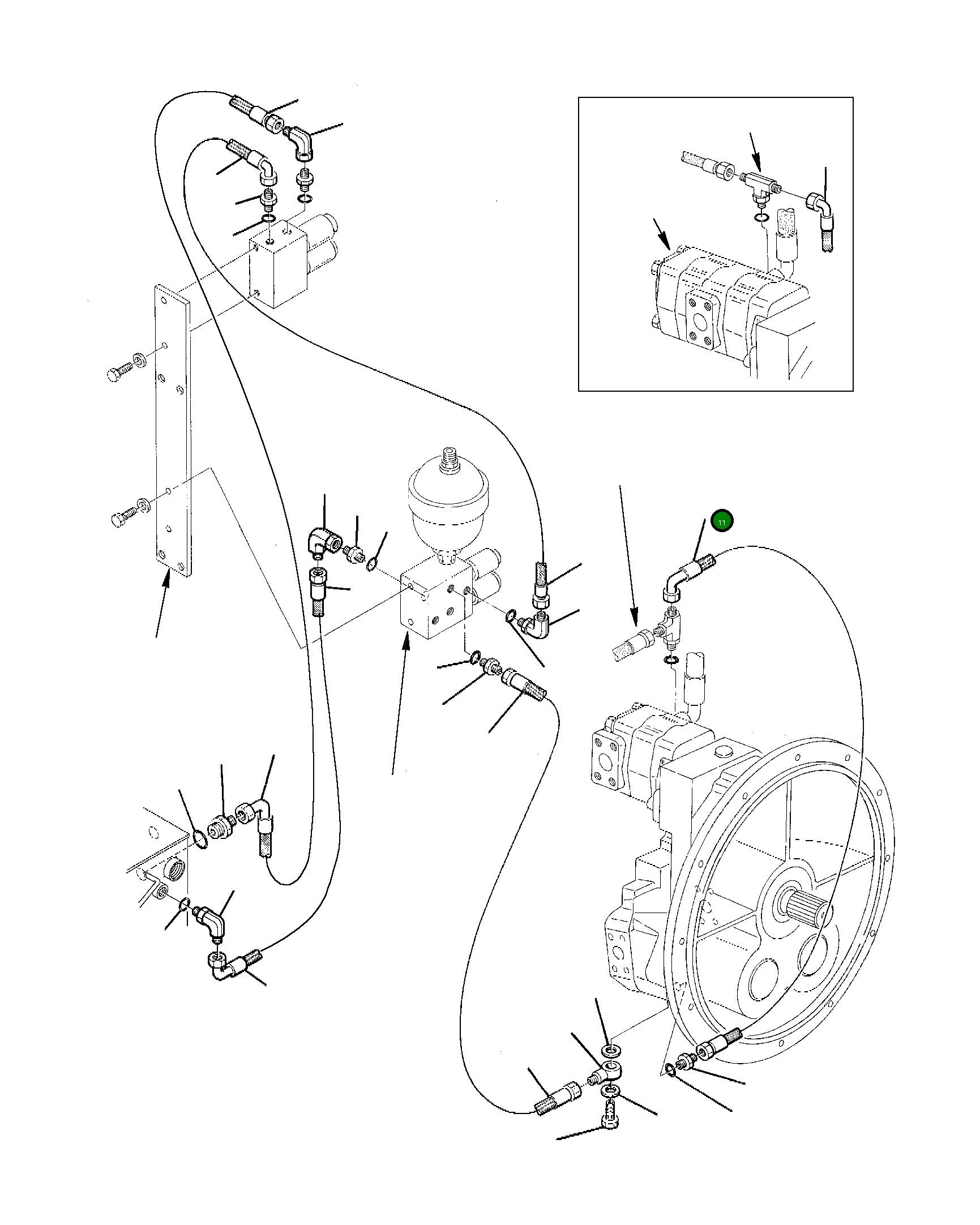 Шланг 21D-09-95830 Komatsu