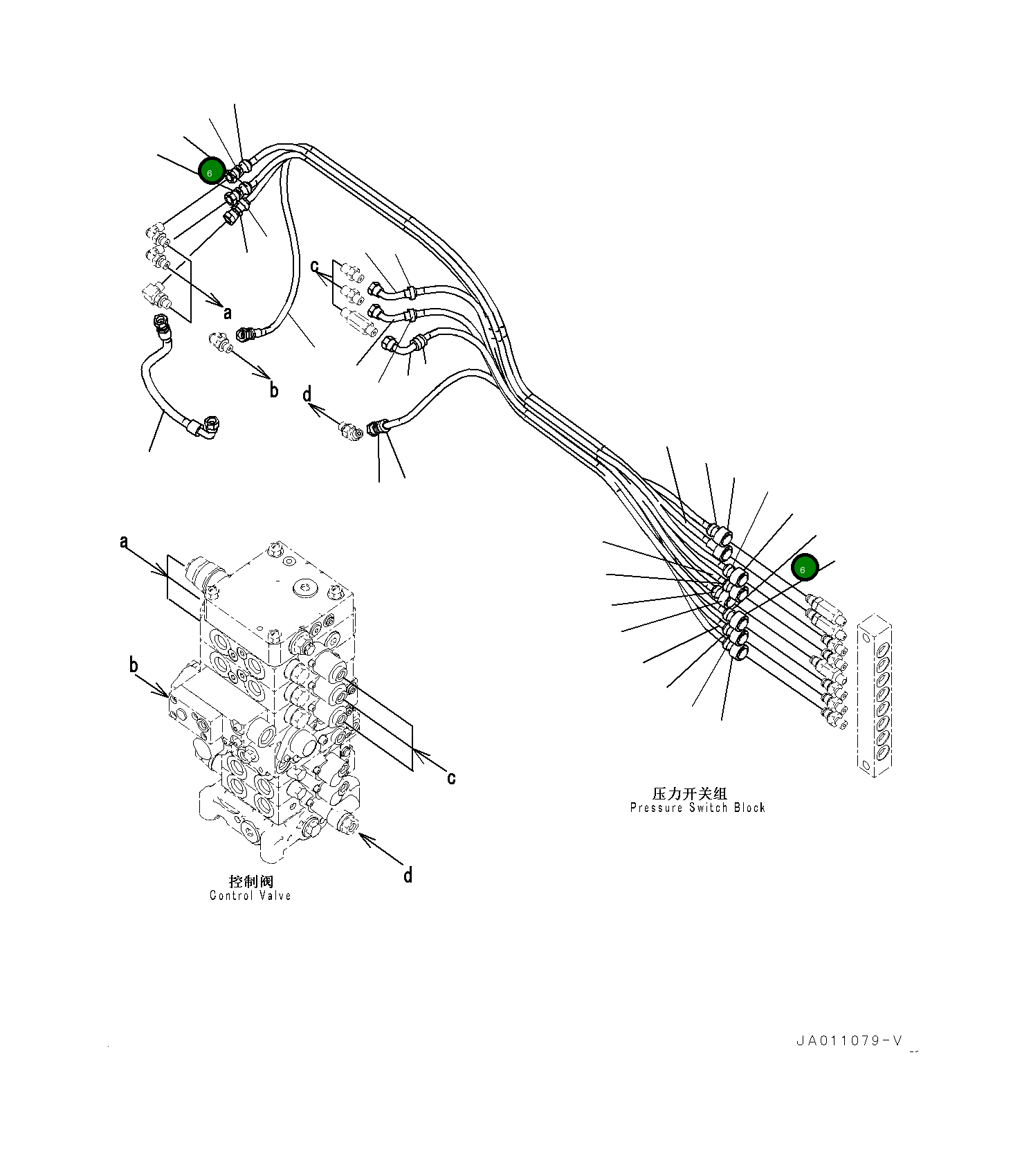Шланг 22U-62-26880 Komatsu