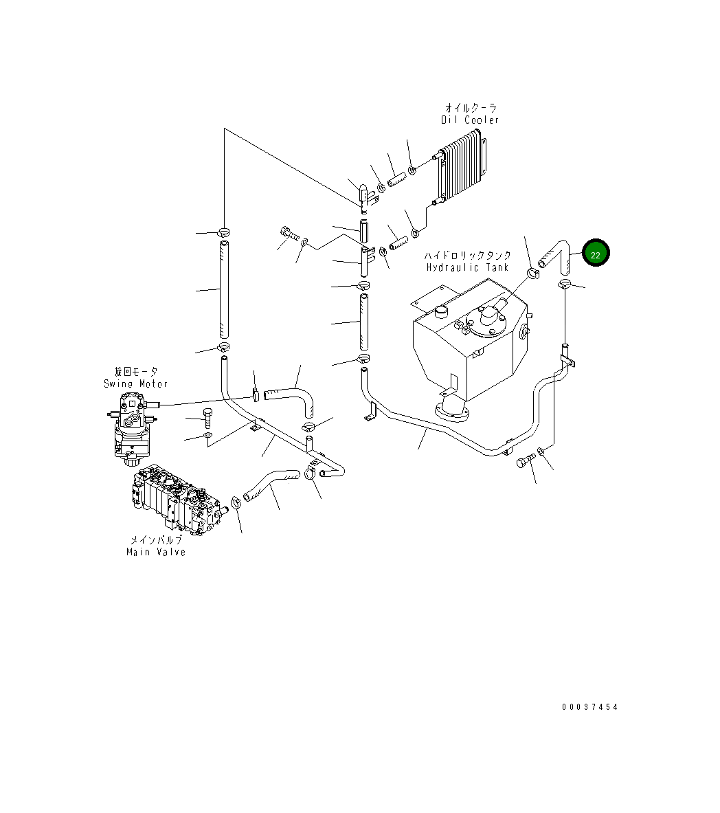 Шланг 22J-62-16382 Komatsu