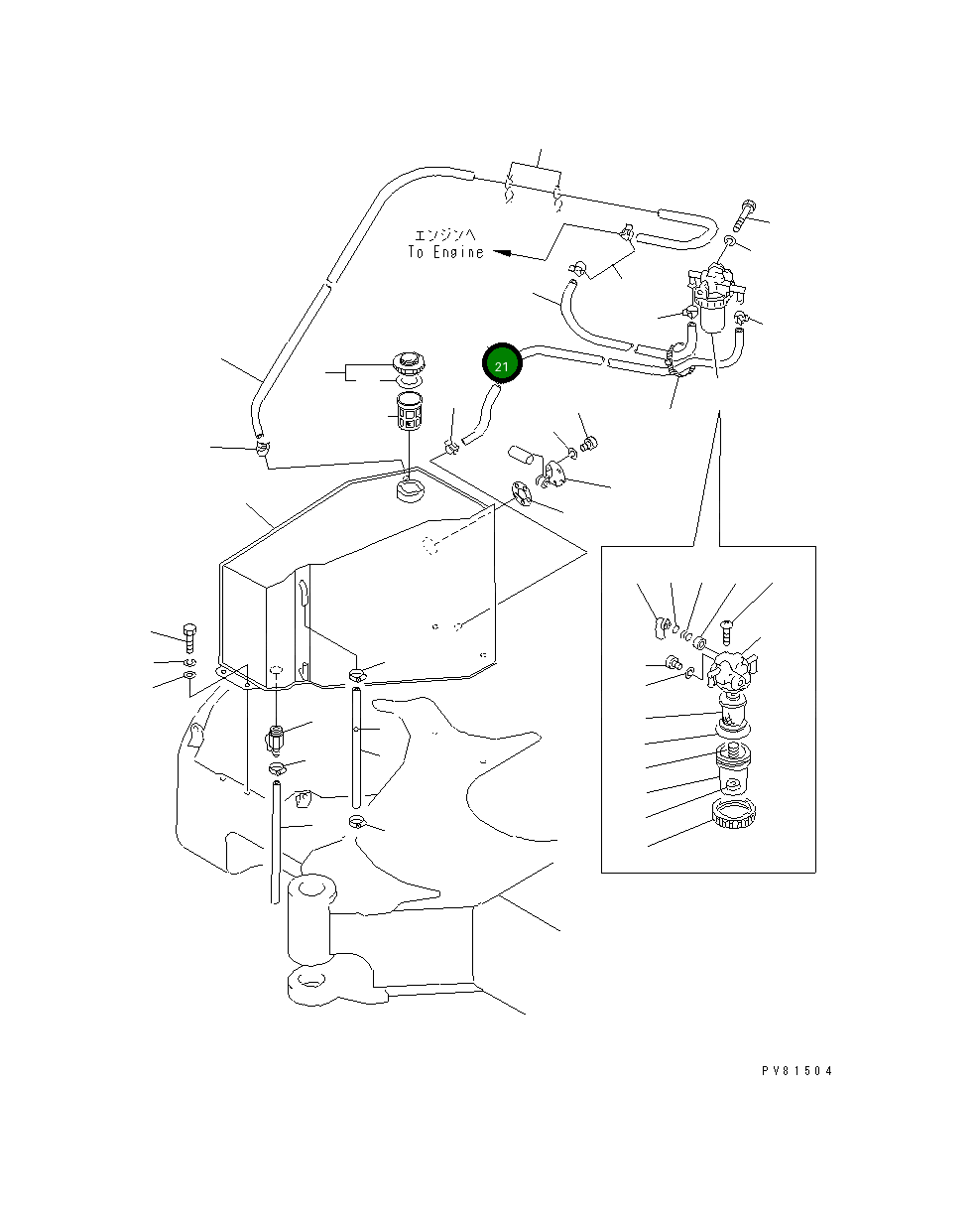 Шланг YM172176-14620 Komatsu