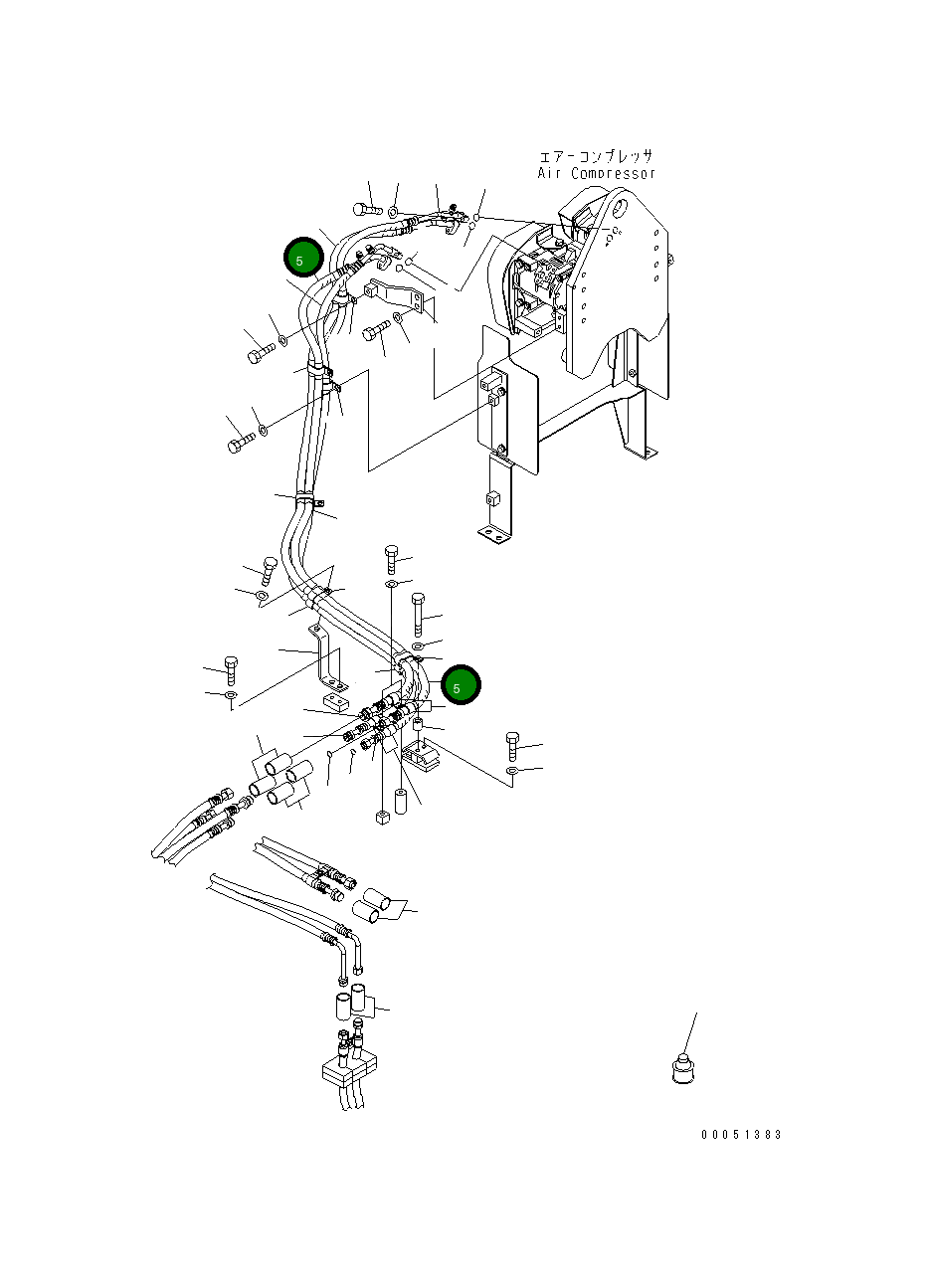 Шланг 21T-979-3521 Komatsu