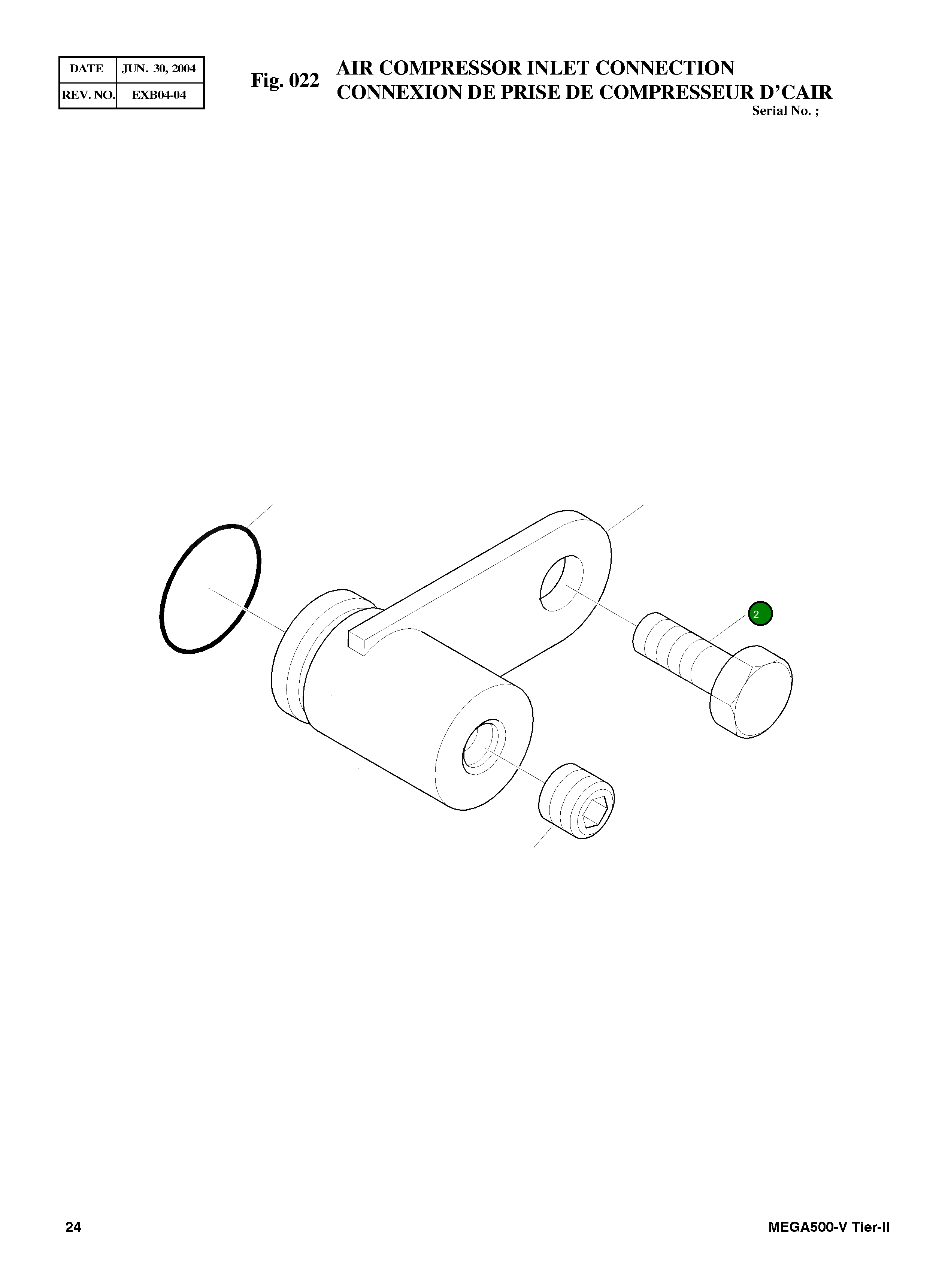 Винт M10X1.5X20 3036230 Komatsu