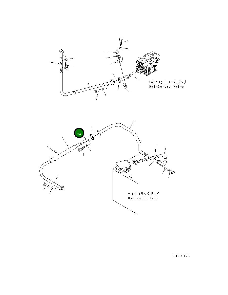 Шланг 21J-62-18420 Komatsu