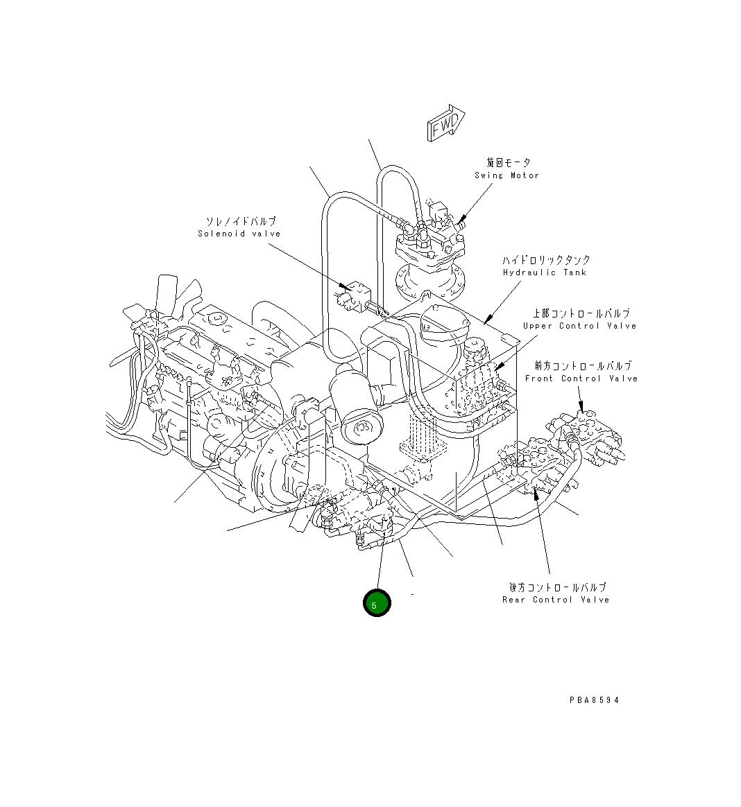 Шланг 21W-62-22480 Komatsu