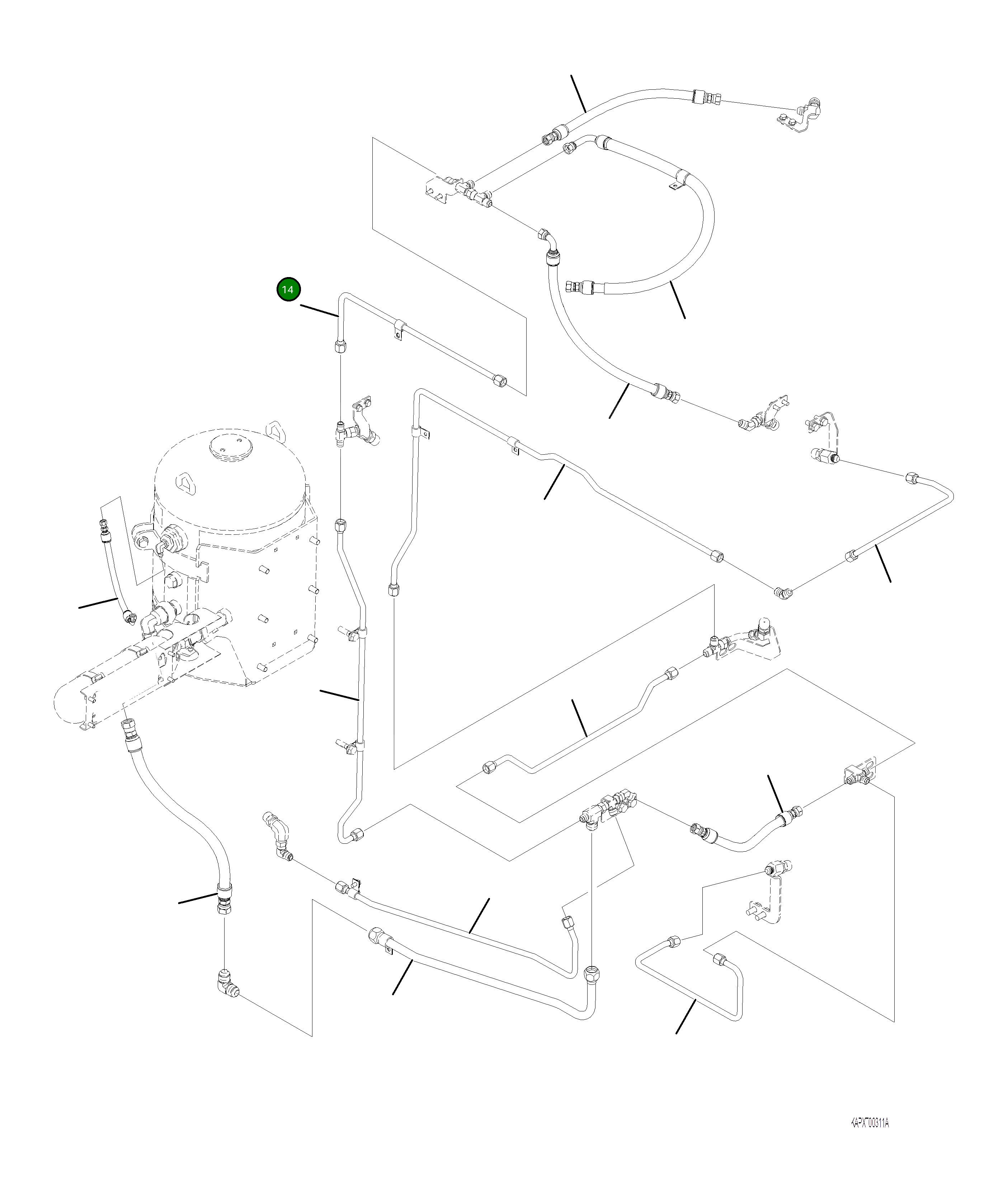 Шланг 4A1-921-2540 Komatsu