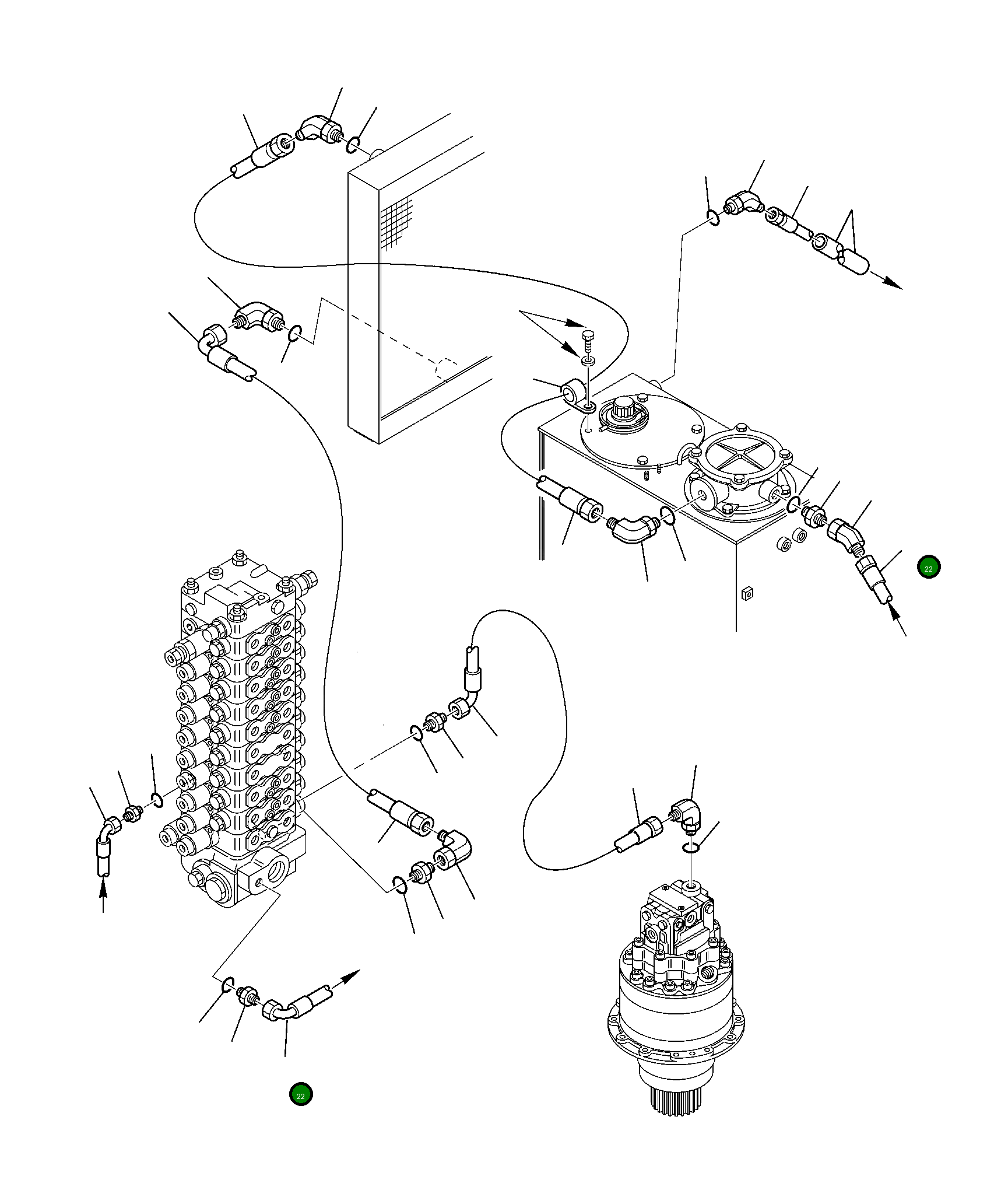 Шланг 21D-09-91570 Komatsu