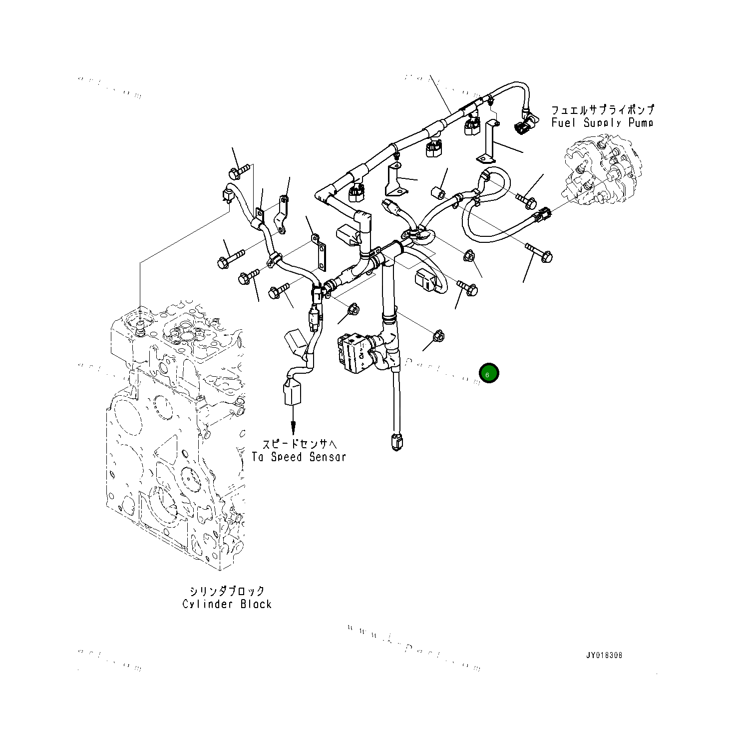 Гайка 0158400806 Komatsu