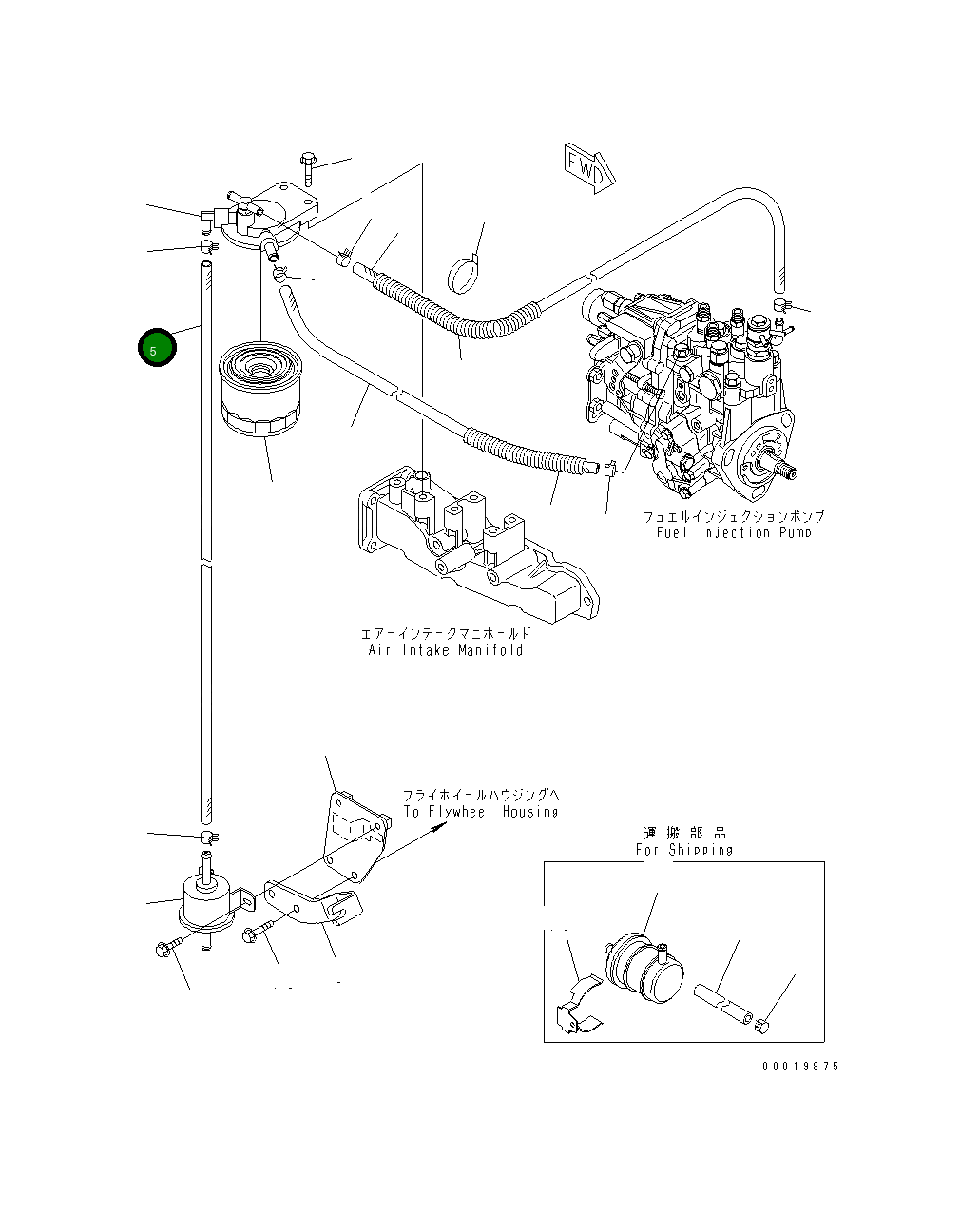 Шланг YM119940-59210 Komatsu