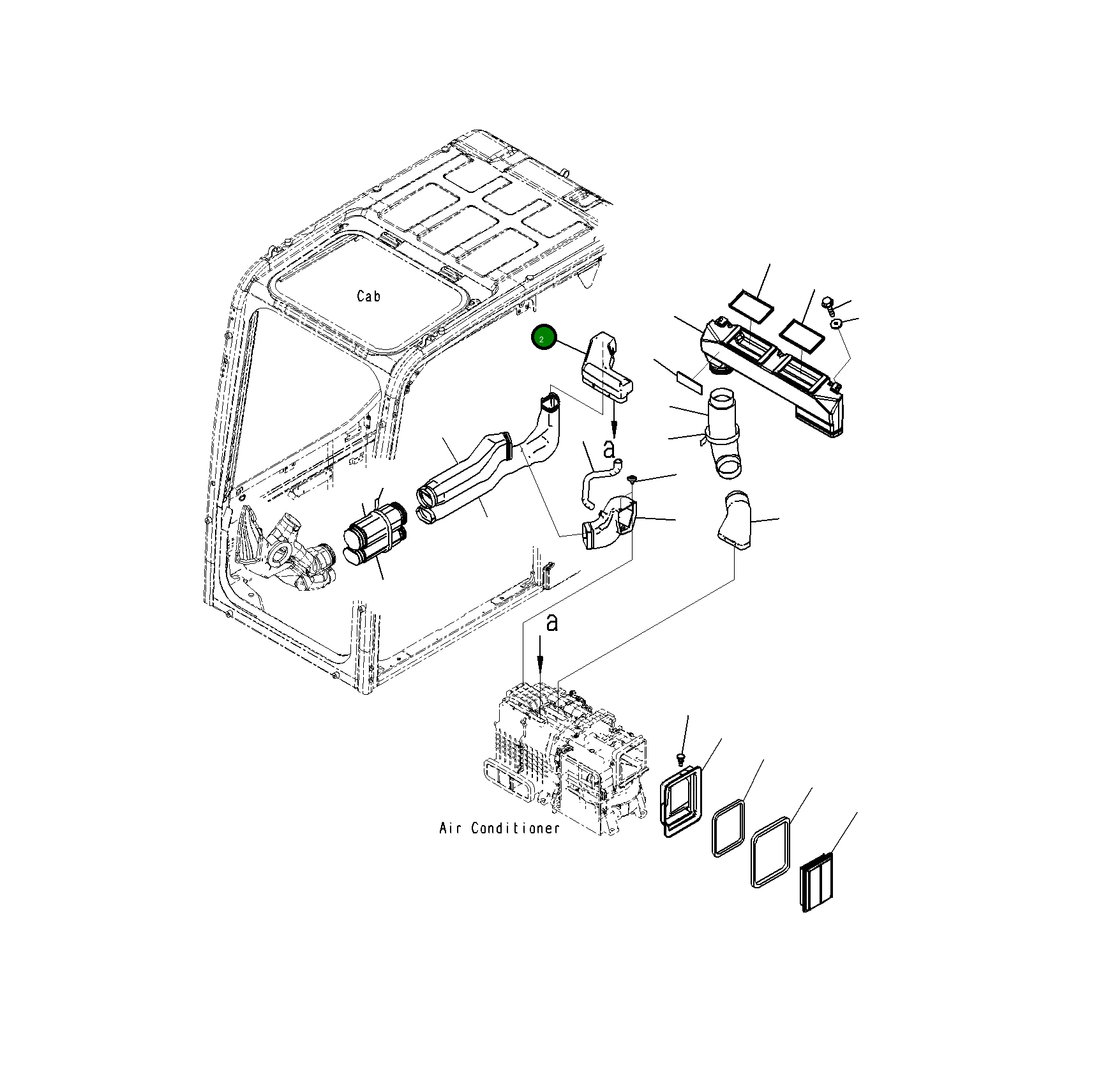 Воздуховод 2A5-97-91221 Komatsu