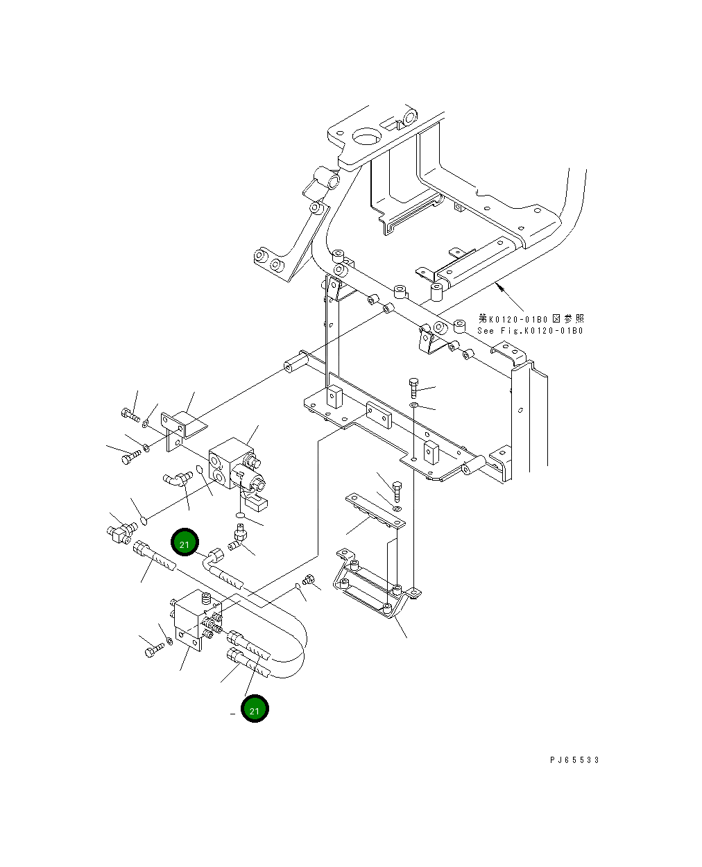 Шланг 22J-62-15310 Komatsu