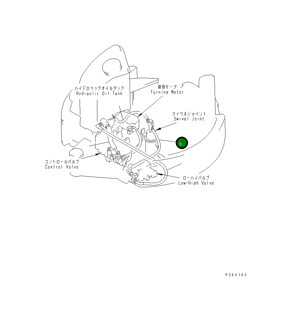 Шланг YM172173-78460 Komatsu