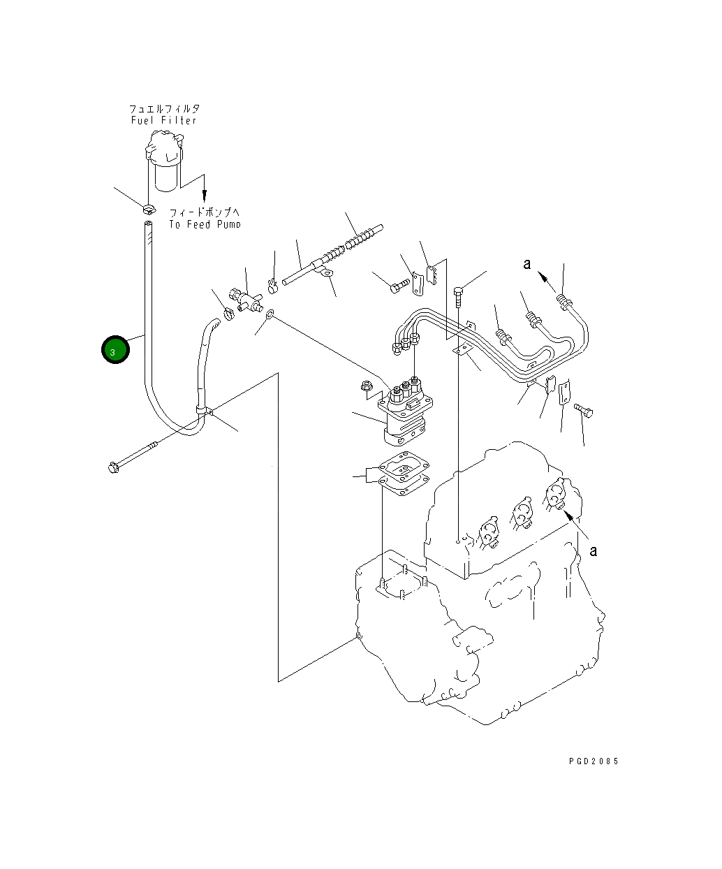 Шланг YM121459-77690 Komatsu