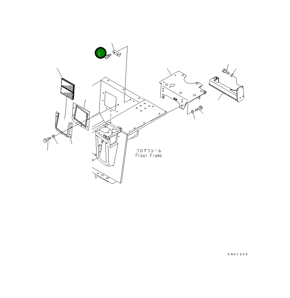 Винт 01023-70640 Komatsu