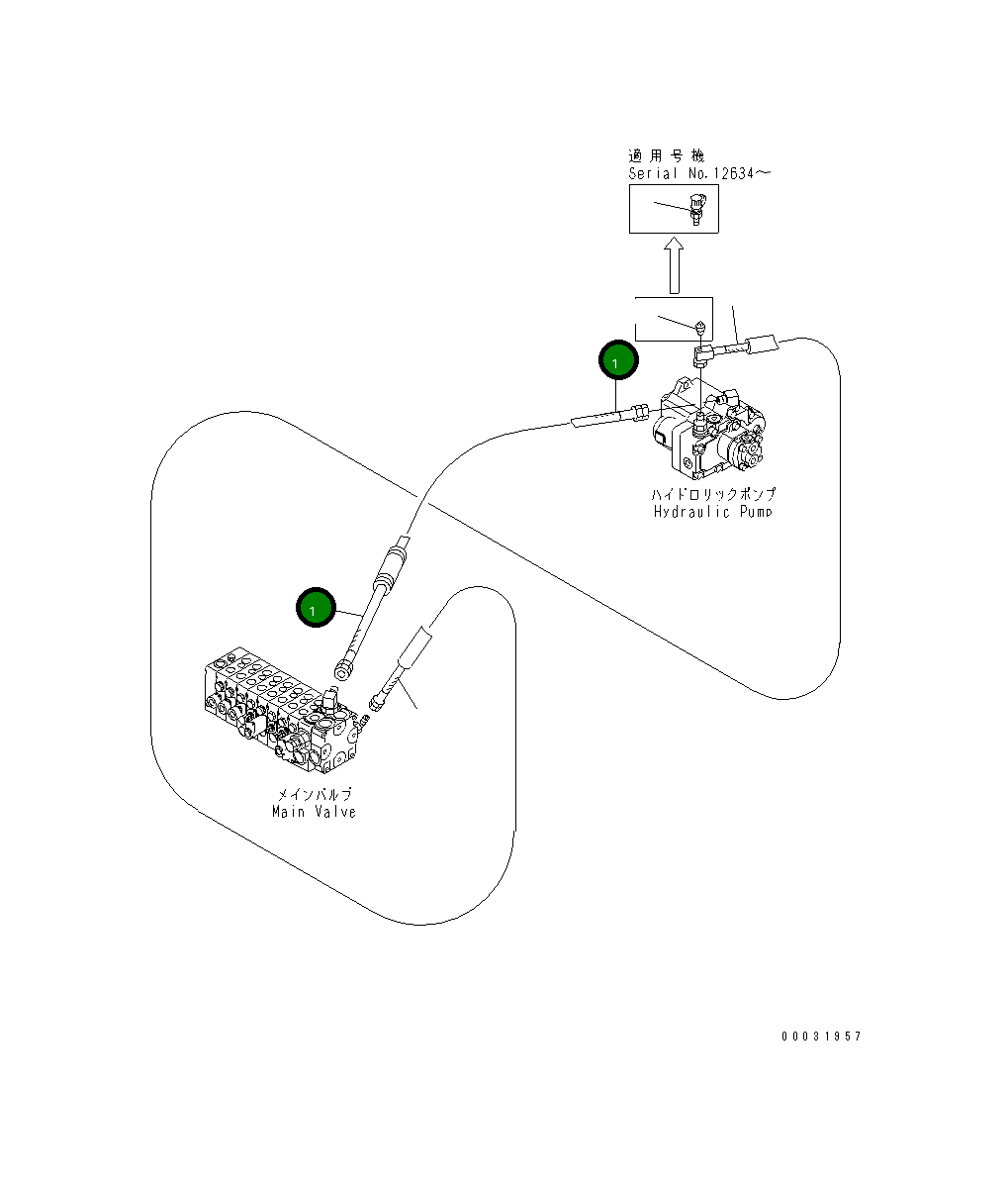 Шланг 22K-62-18110 Komatsu
