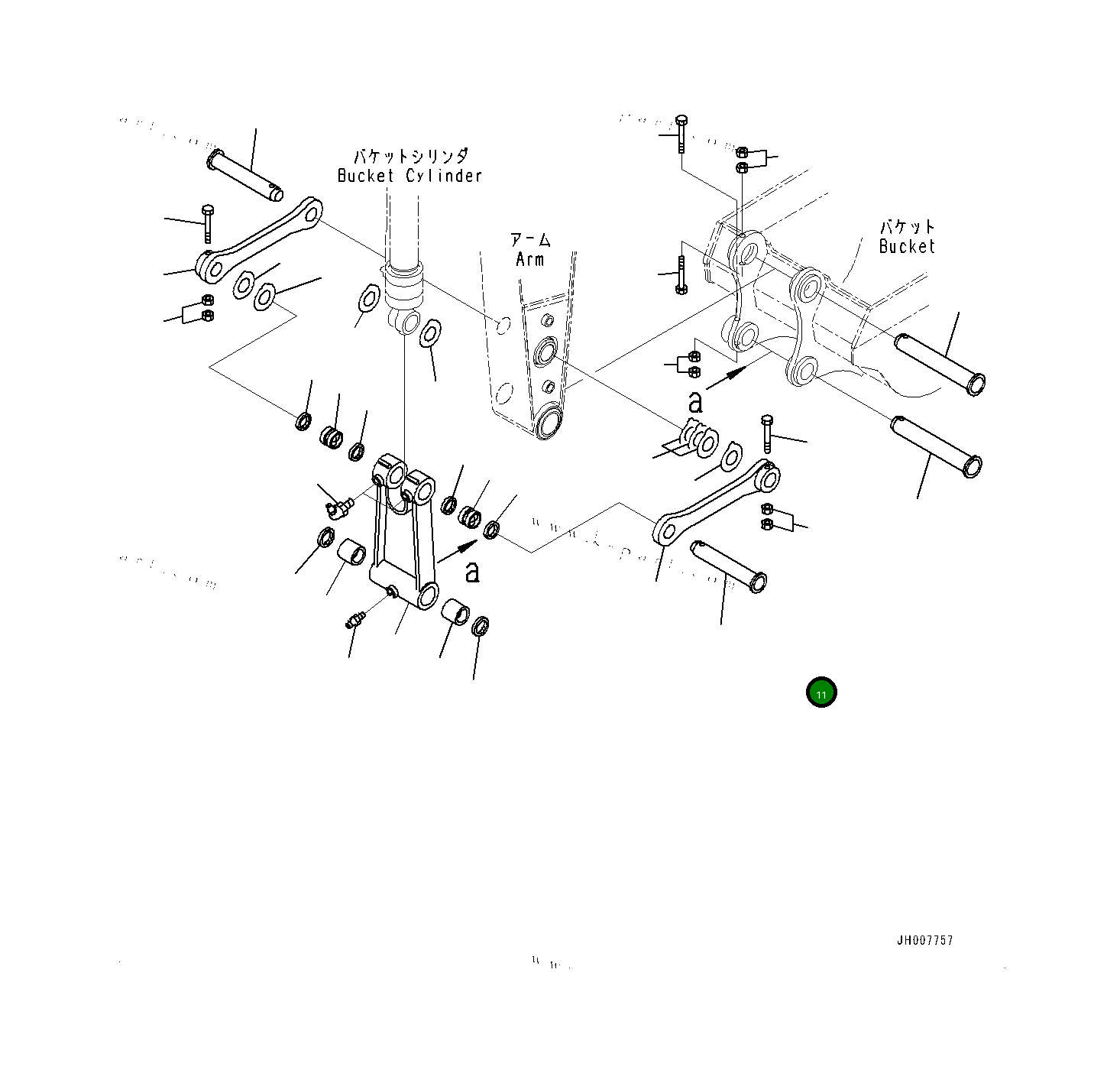 Гайка 0158012016 Komatsu