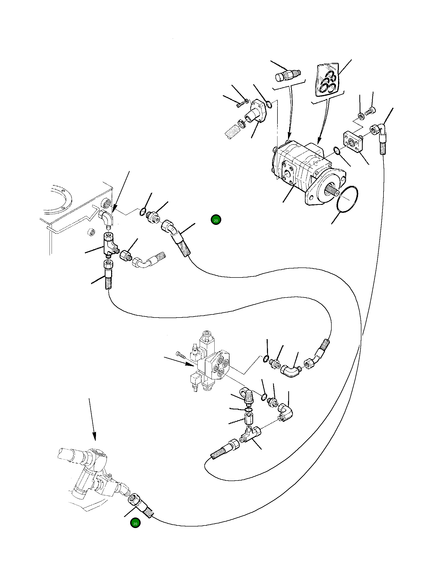 Шланг 21D-09-96380 Komatsu