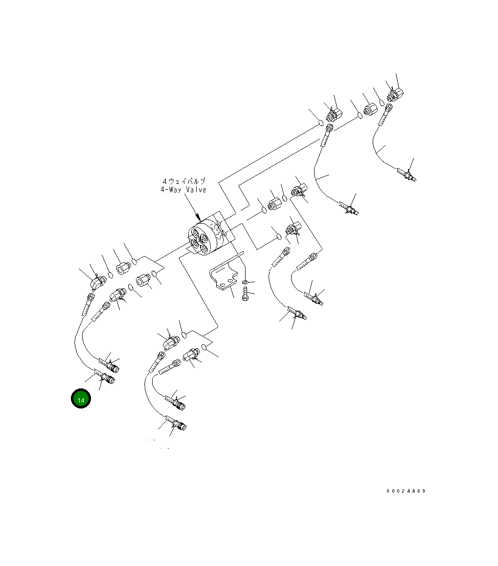 Шланг 22J-62-1A450 Komatsu