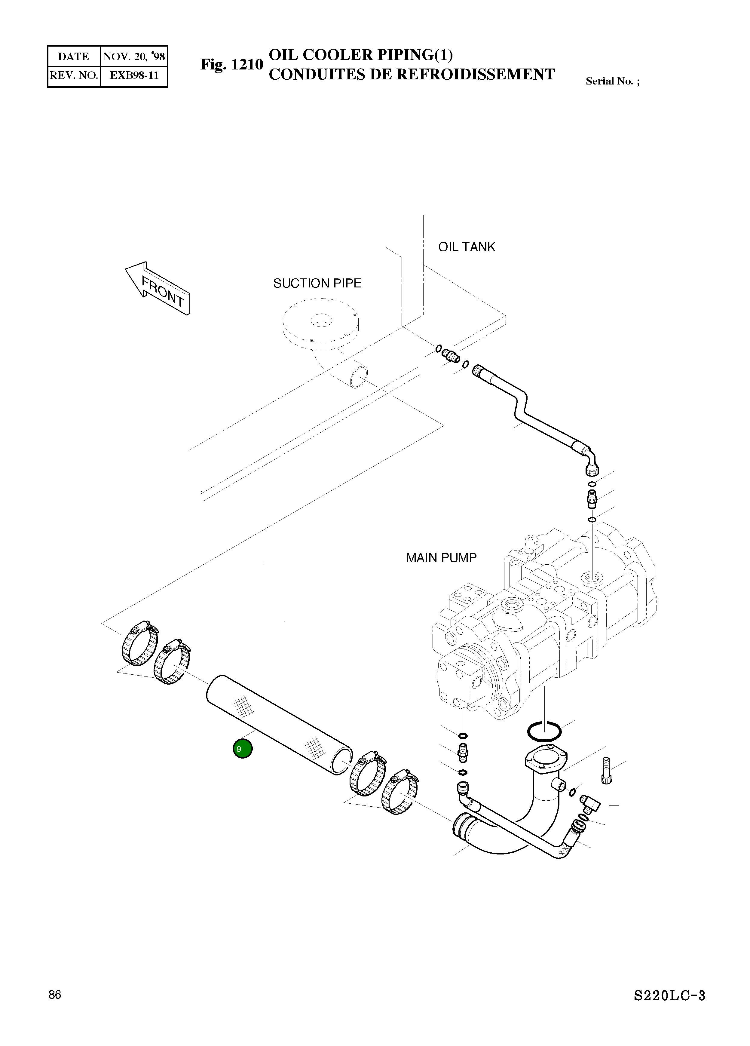 Шланг 650L 2185-1002D59 Komatsu