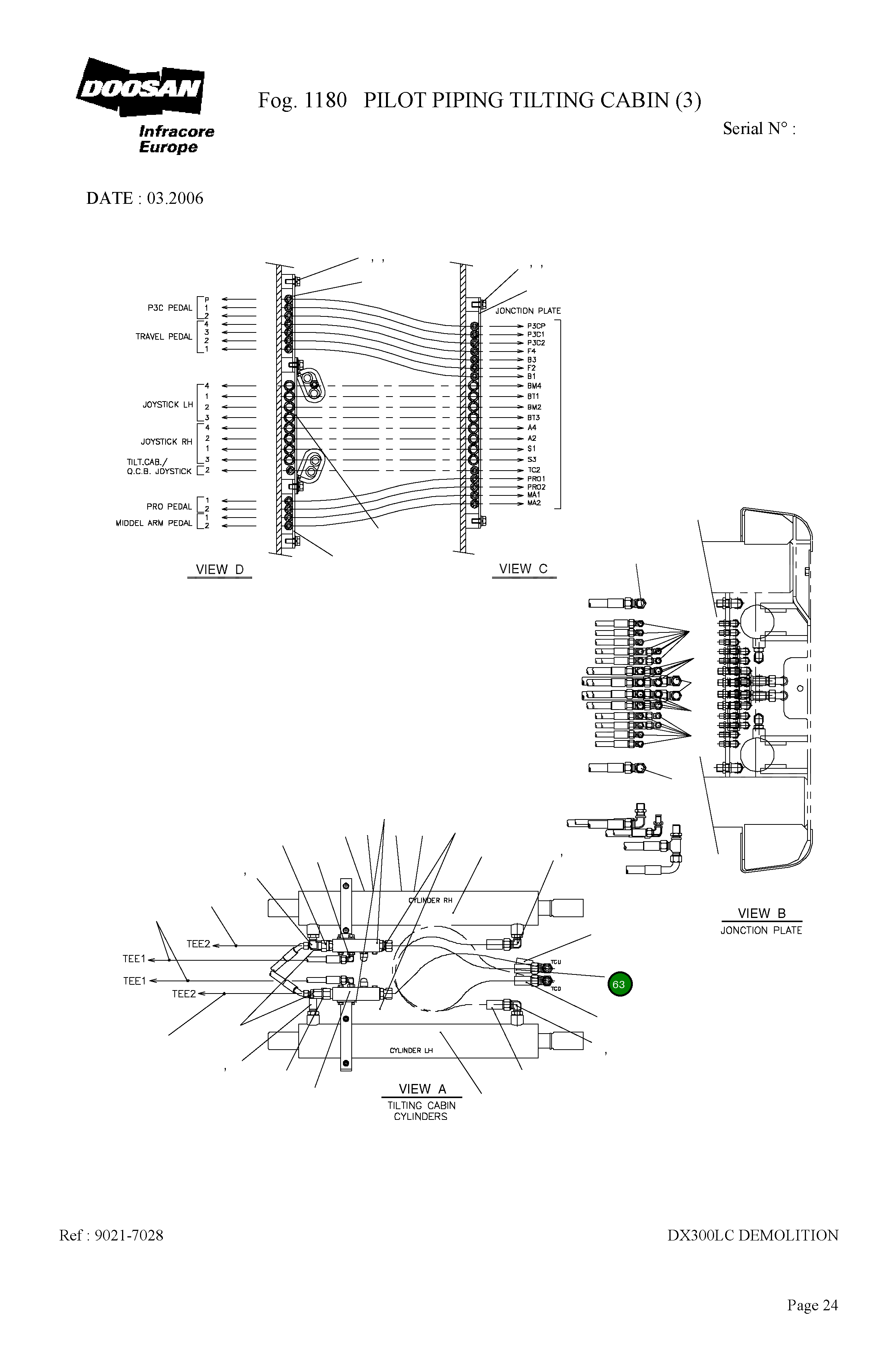 Шланг 9184-1010D187 Komatsu