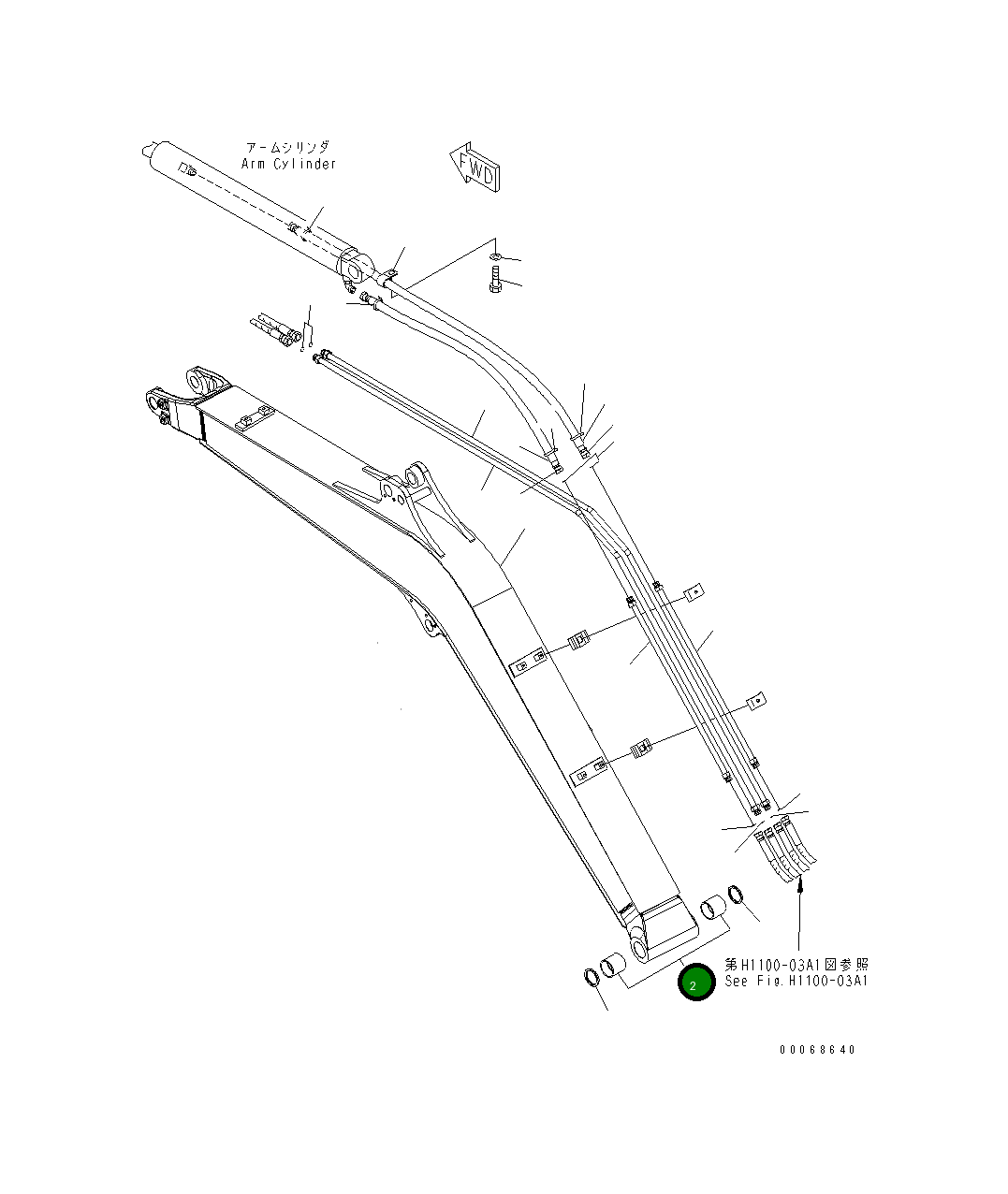 Втулка 22F-70-32810 Komatsu
