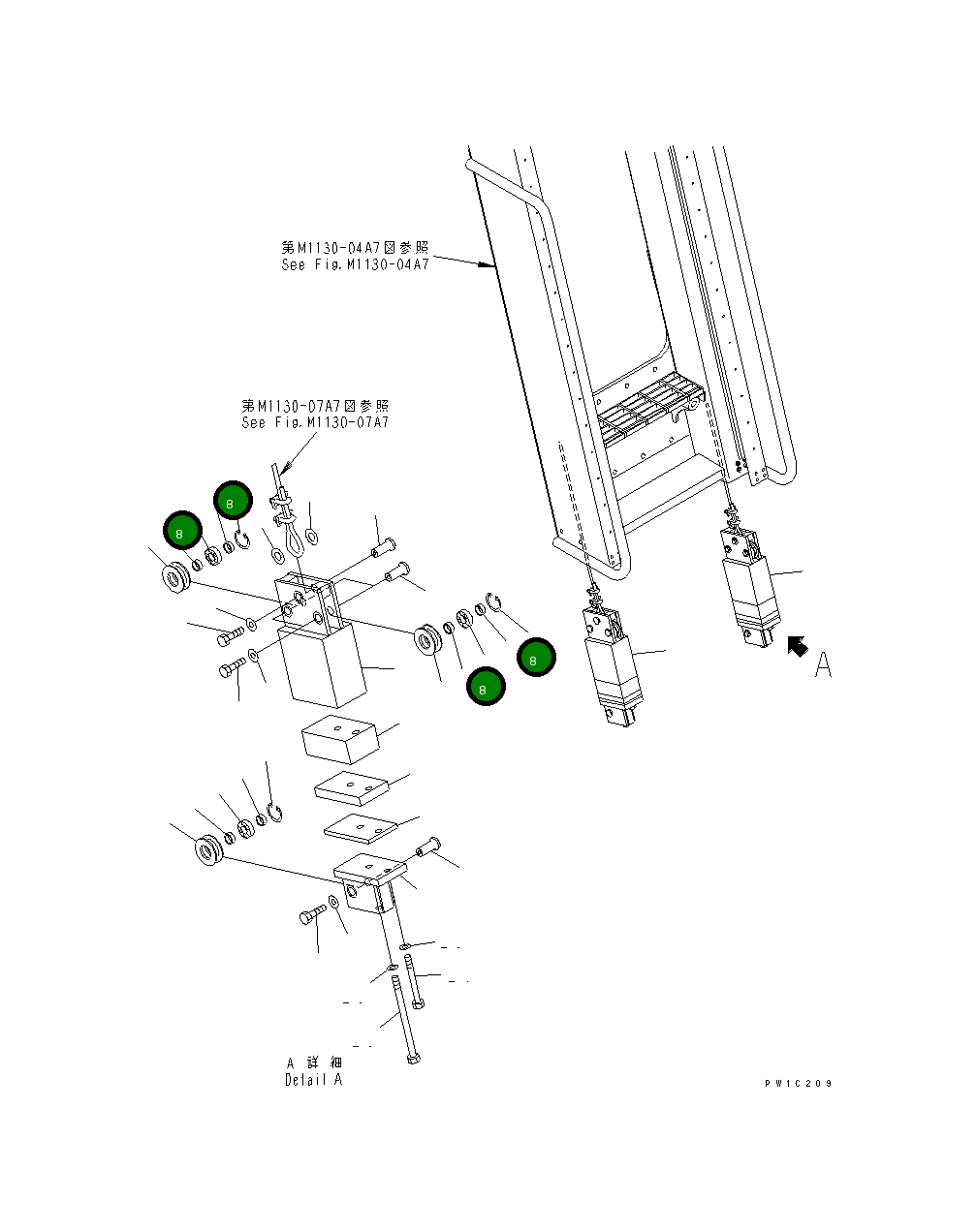 Втулка 21T-54-15740 Komatsu