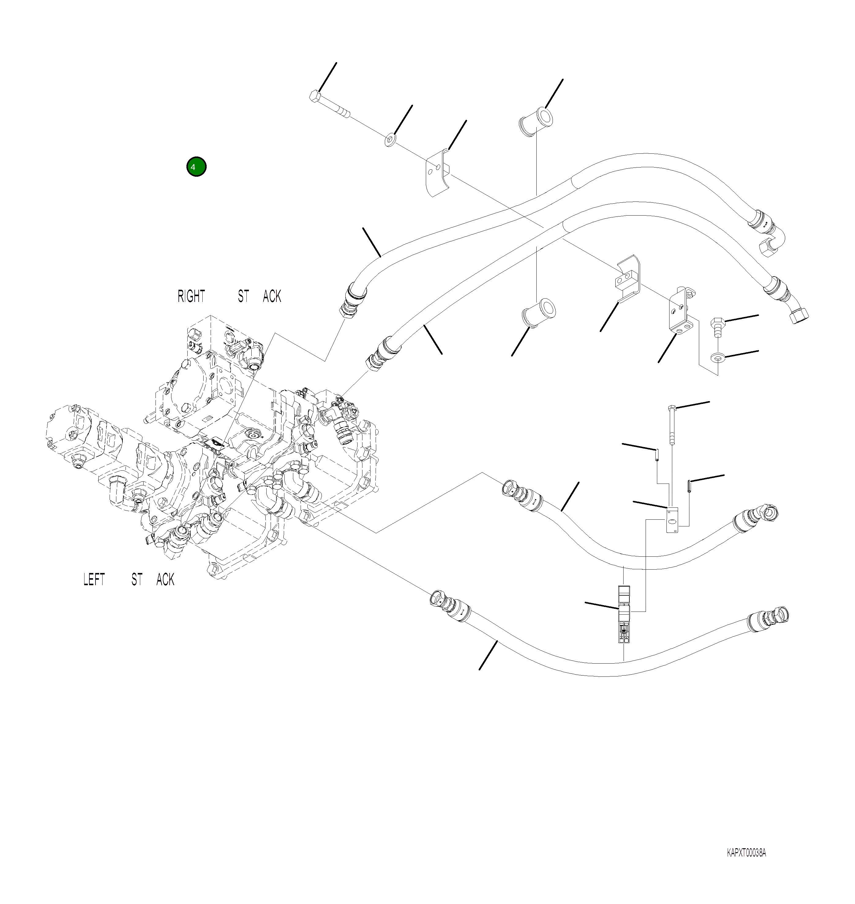 Шланг 4A1-62-22261 Komatsu