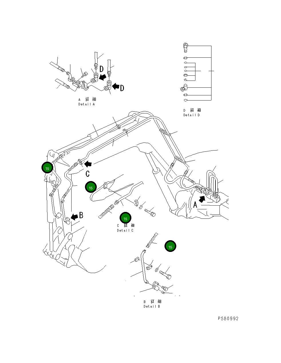 Шланг YM172187-79250 Komatsu