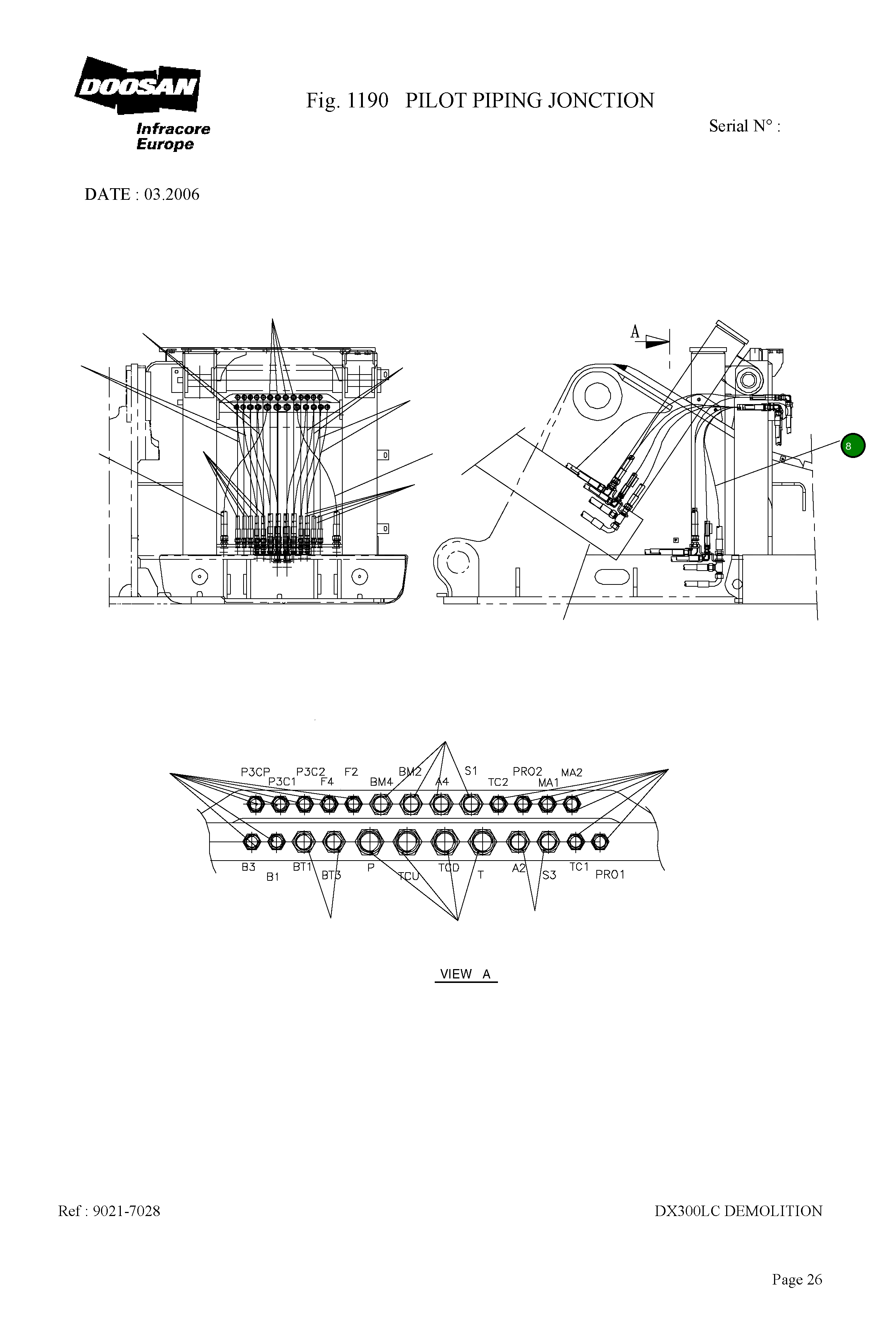 Шланг 9184-1010D195 Komatsu