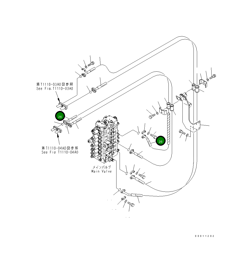 Шланг 22U-62-86650 Komatsu