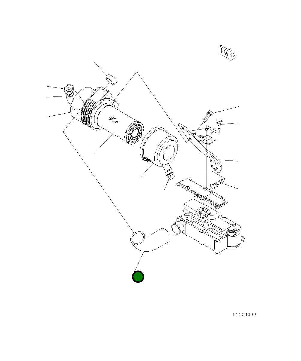 Шланг YM119740-12030 Komatsu
