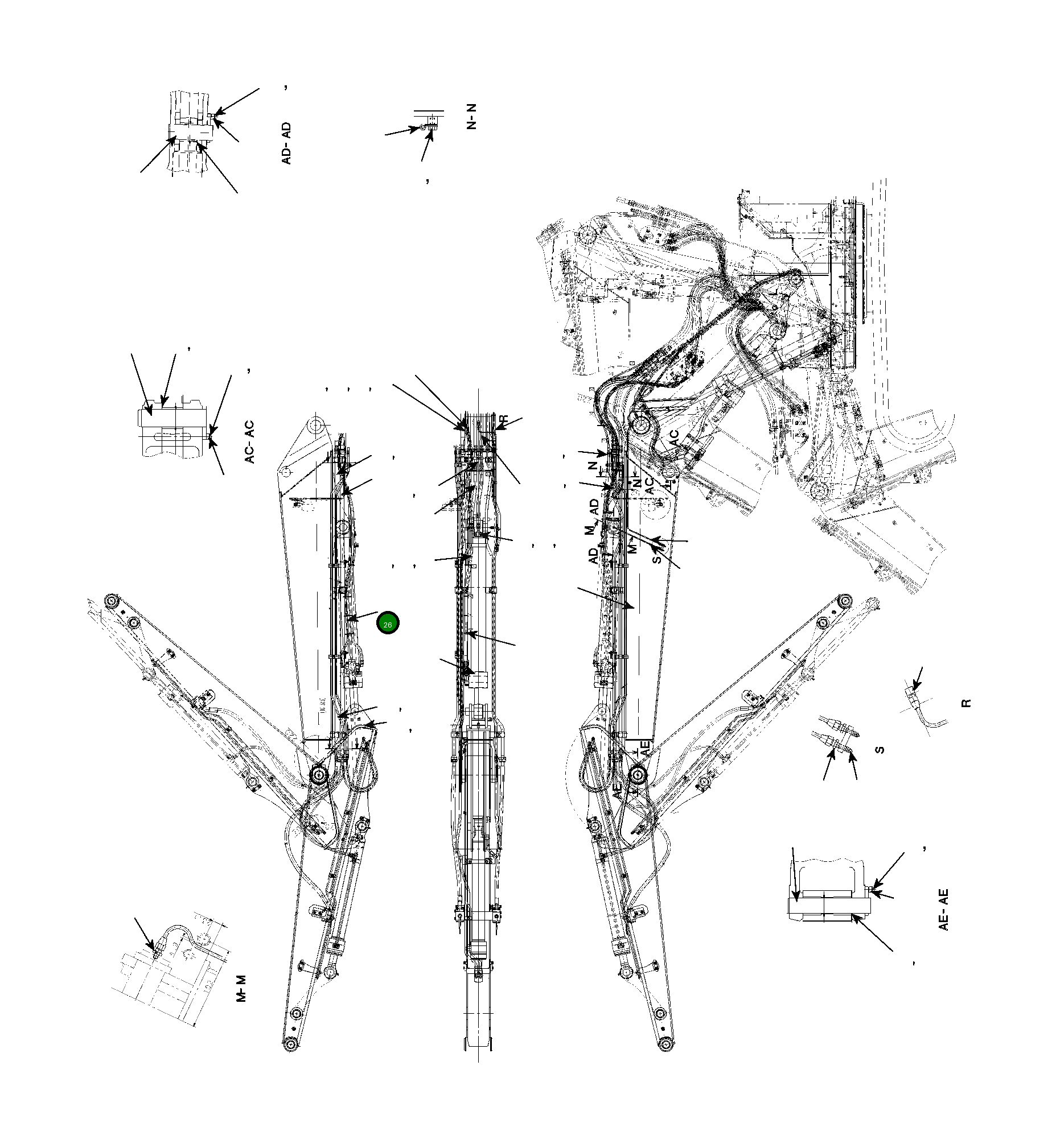 Шланг A. 22B-62-KA630 Komatsu