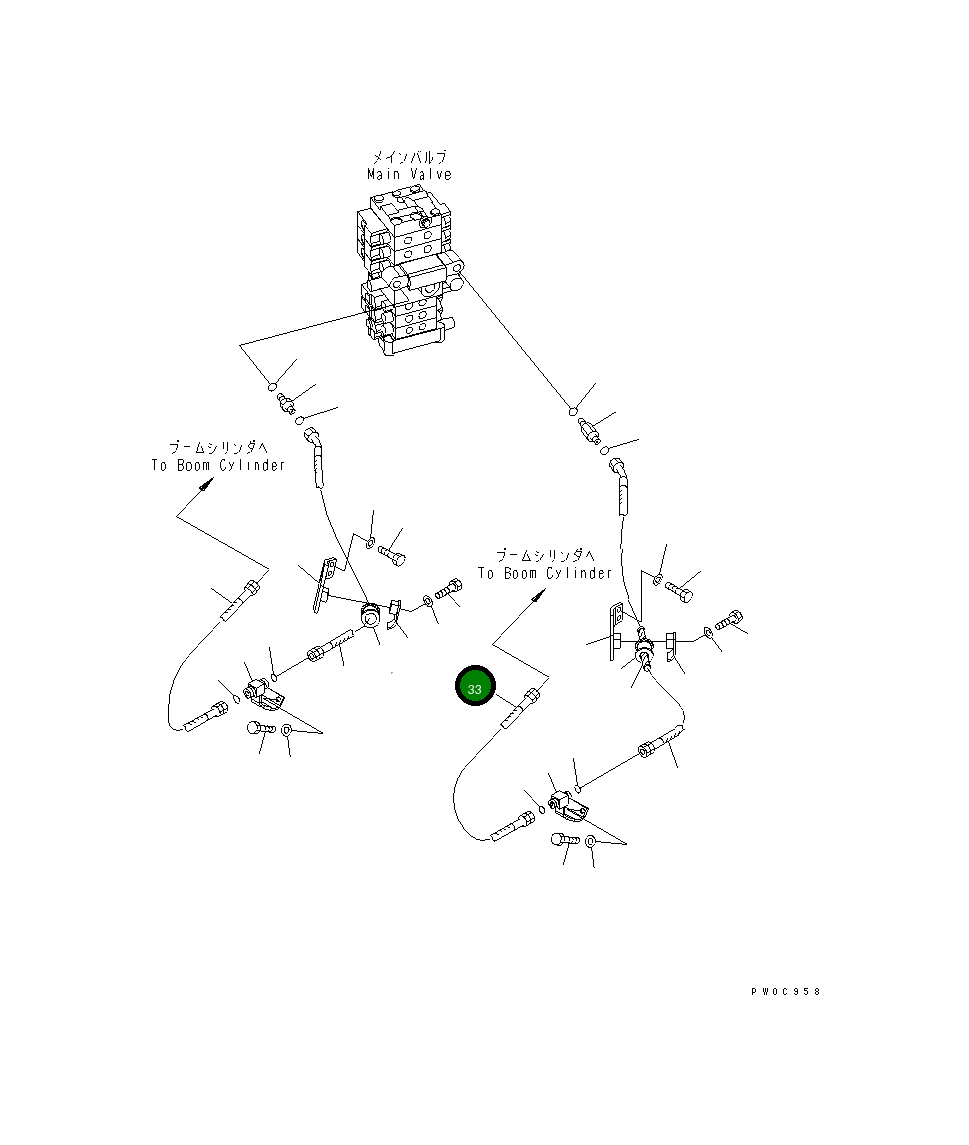 Шланг 21W-62-43681 Komatsu