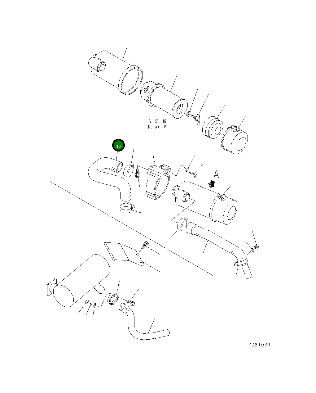 Шланг YM119833-12210 Komatsu