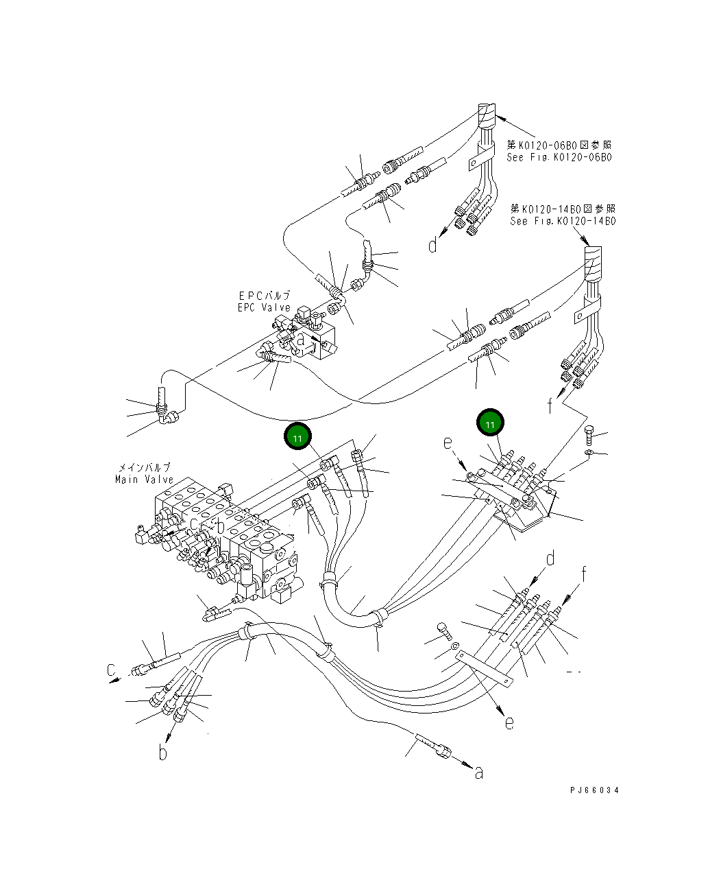 Шланг 21U-62-38130 Komatsu