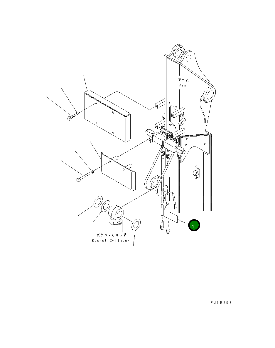 Шланг 22N-957-1470 Komatsu