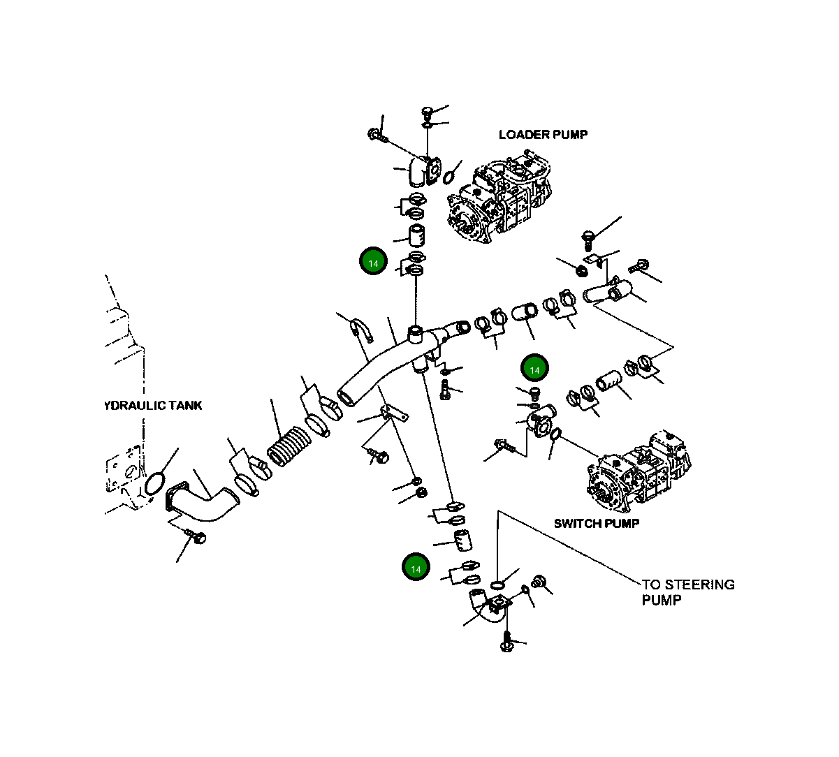 Шланг EJ 2 321 Komatsu