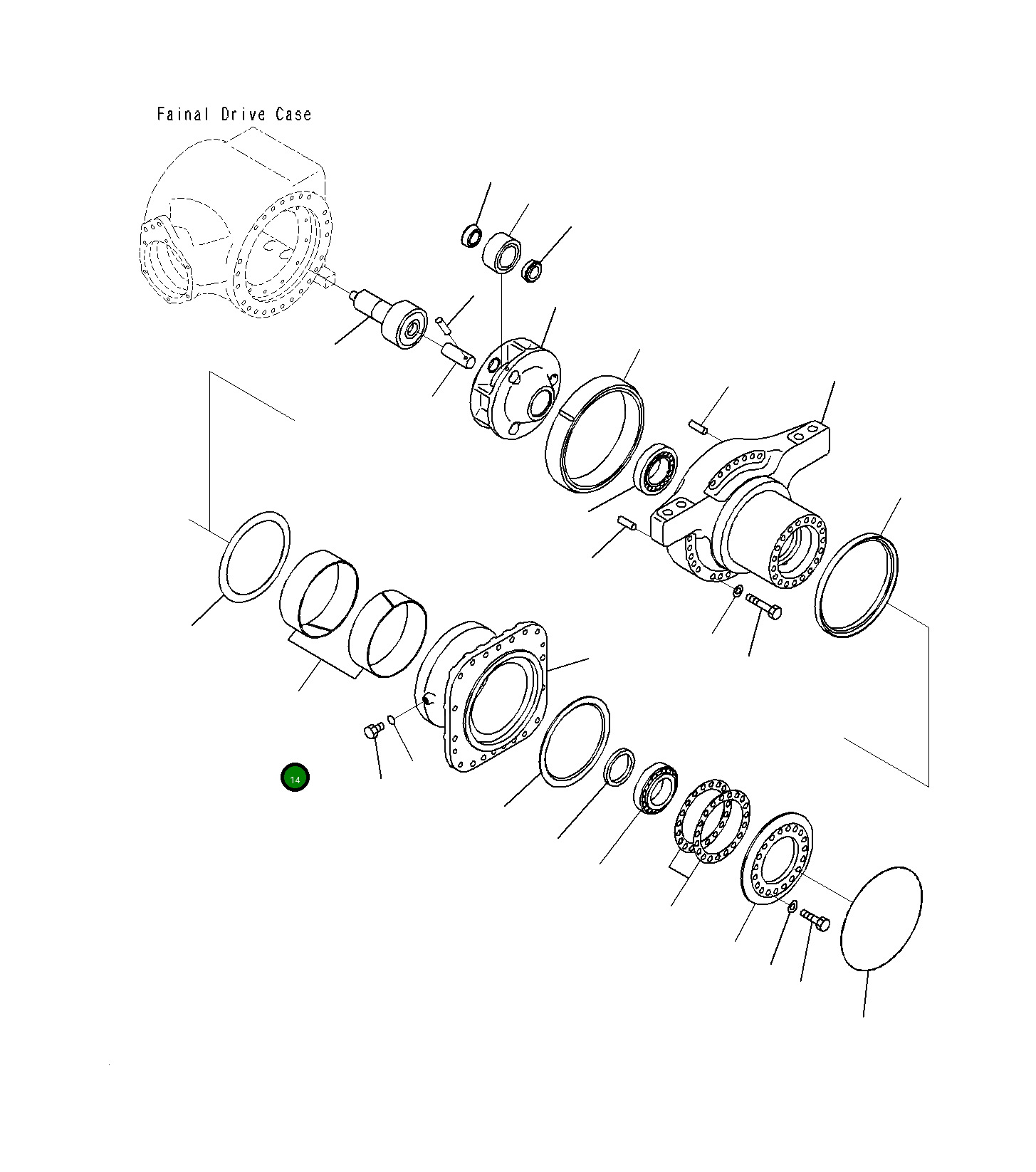 Втулка 23H-22-11960 Komatsu