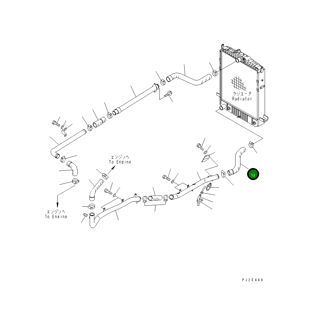 Шланг 23A-03-31641 Komatsu
