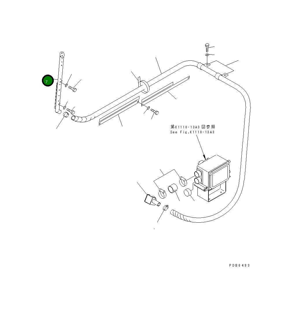 Воздуховод 201-977-7141 Komatsu